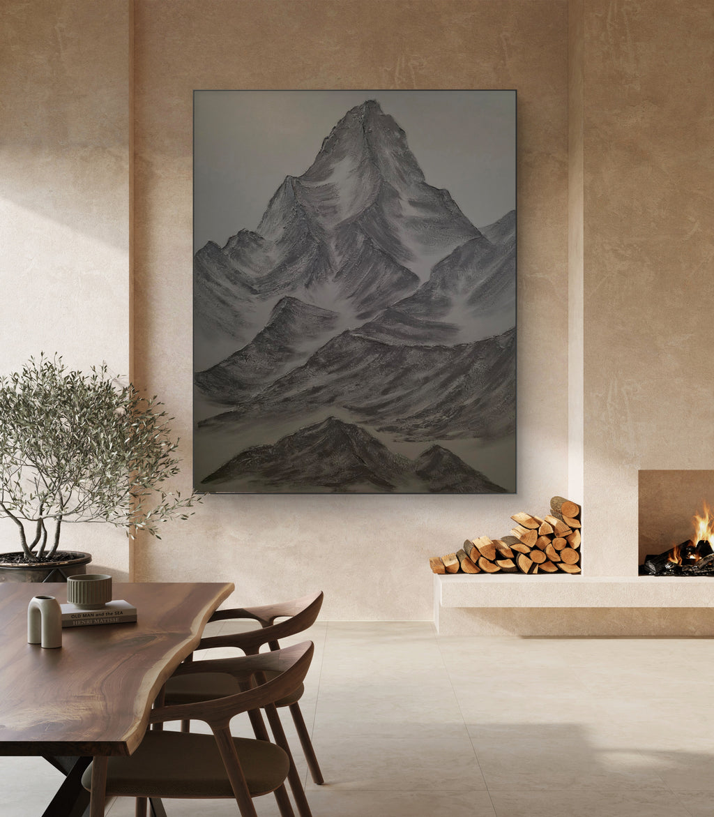 The Monumental Collection No. 19 - Large Textured Mountain Wall Art