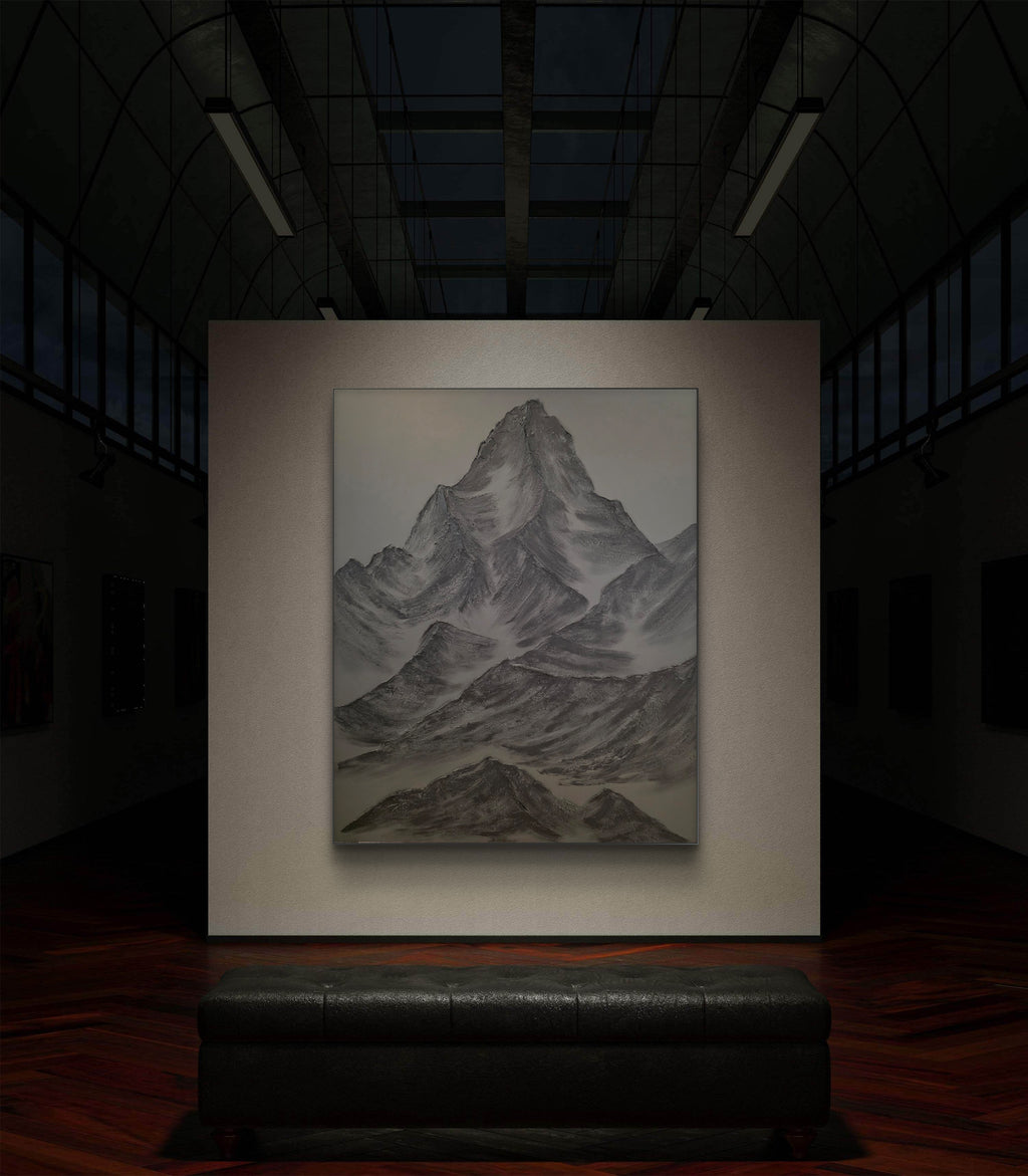 The Monumental Collection No. 19 - Large Textured Mountain Wall Art