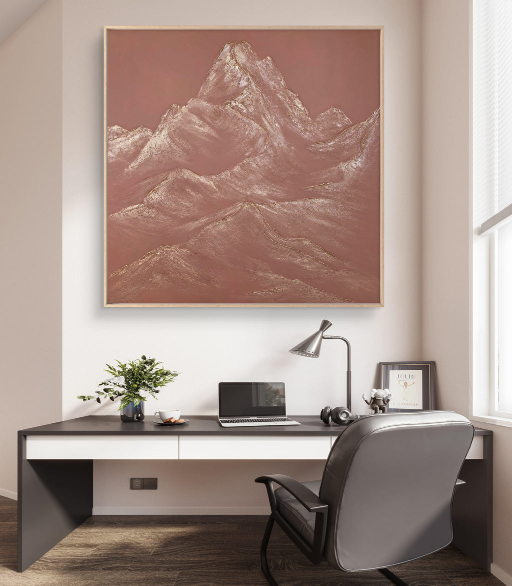 The Monumental Collection No. 17 - Large Textured Mountain Wall Art