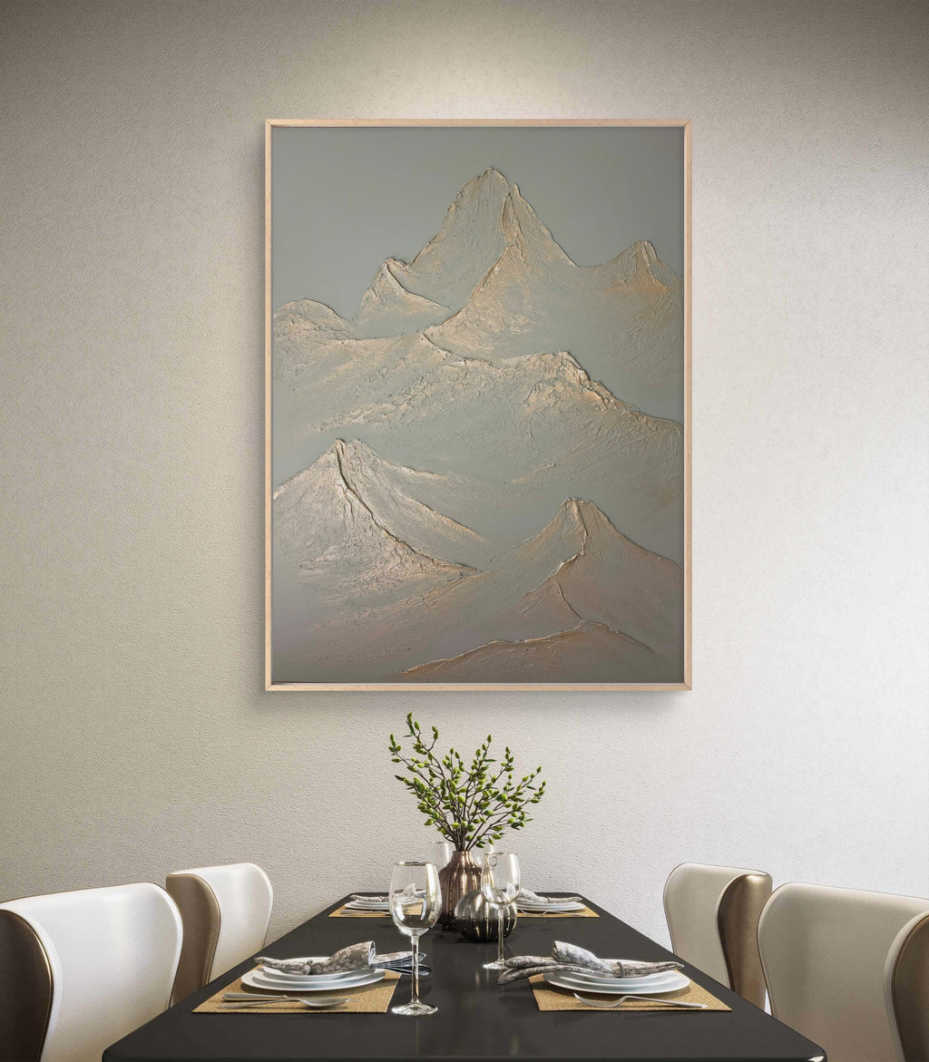 The Monumental Collection No. 8 - Large Textured Mountain Wall Art