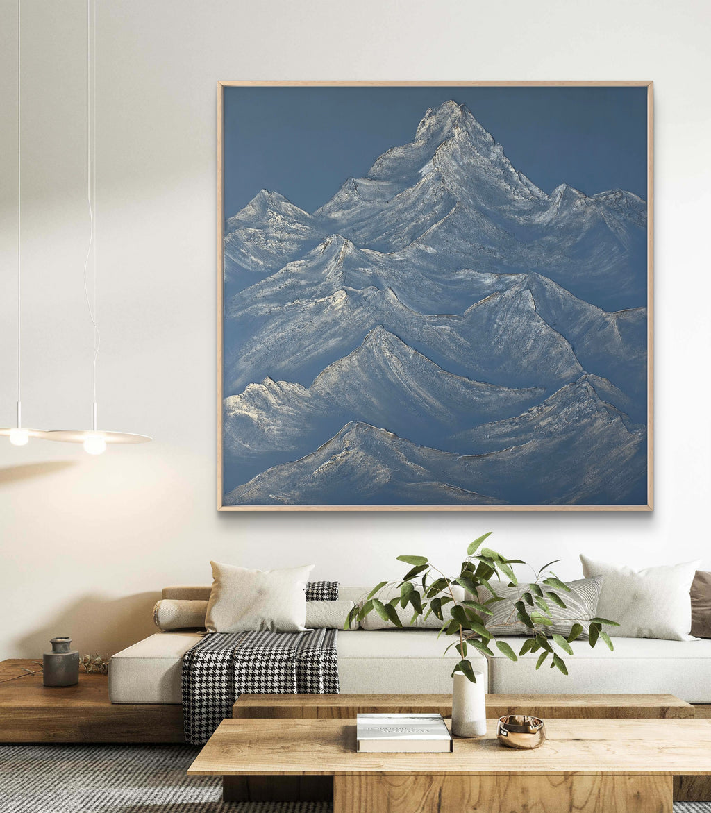 The Monumental Collection No. 18 - Large Textured Mountain Wall Art