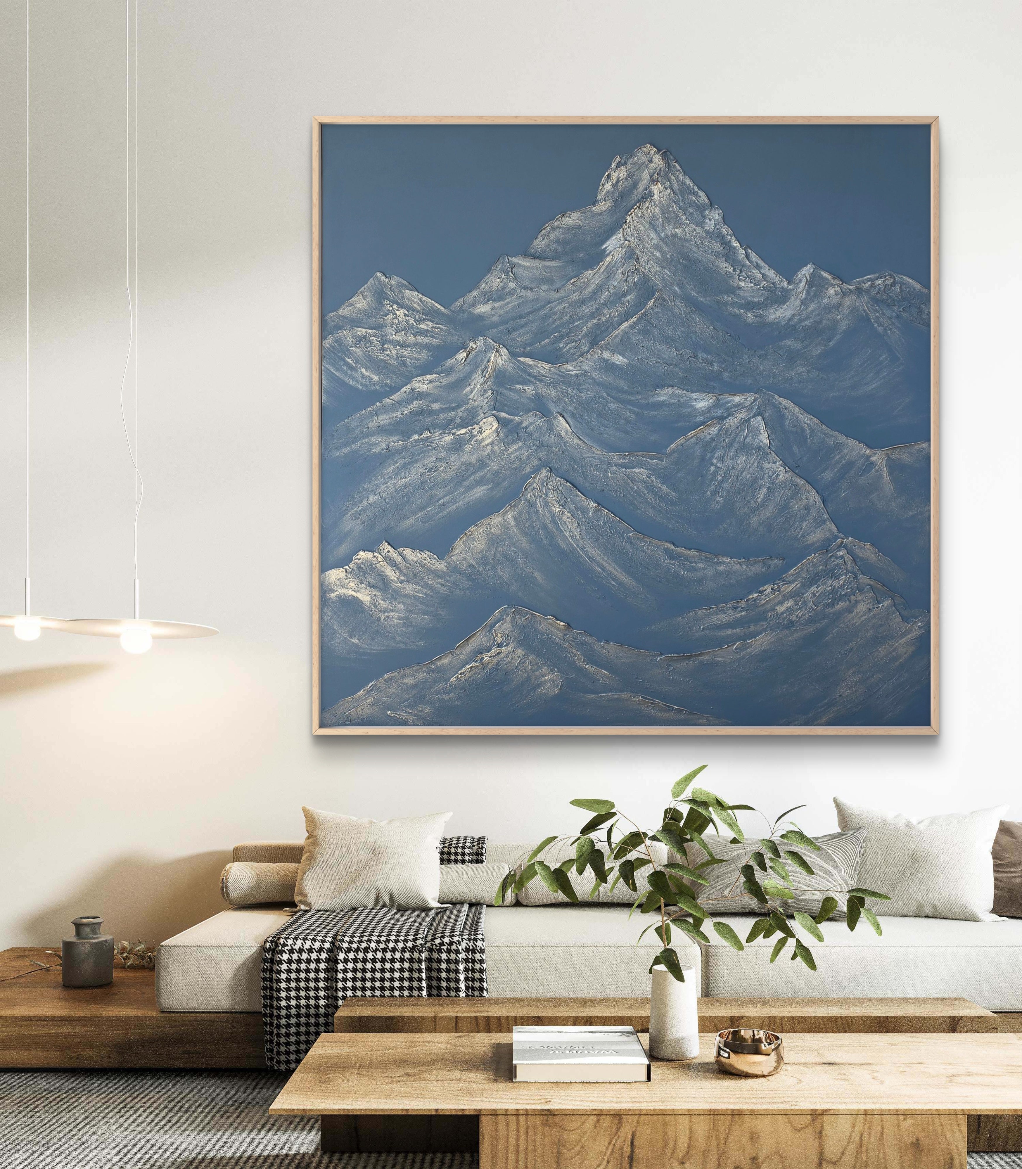 The Monumental Collection No. 18 - Large Textured Mountain Wall Art