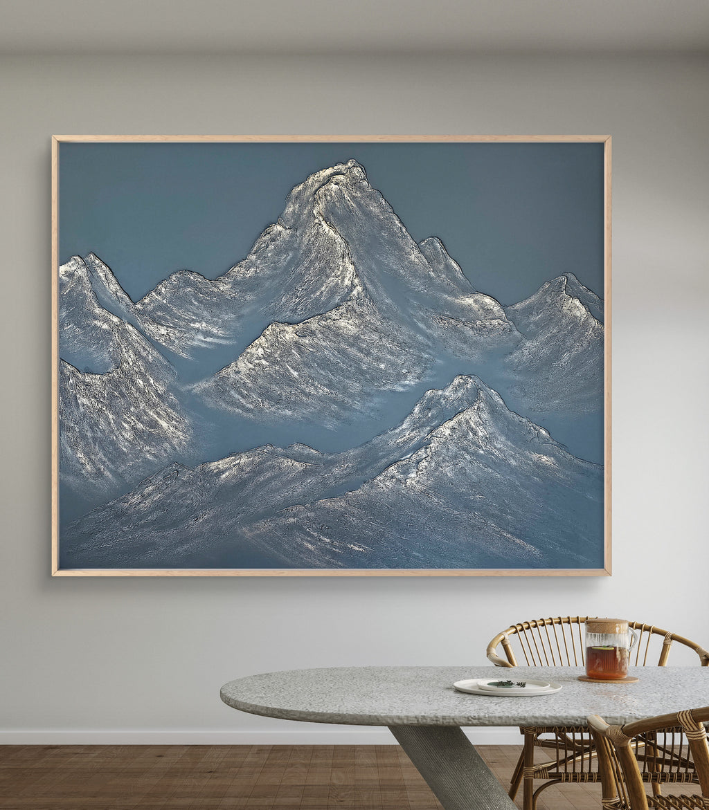 The Monumental Collection No. 1 - Large Textured Mountain Wall Art