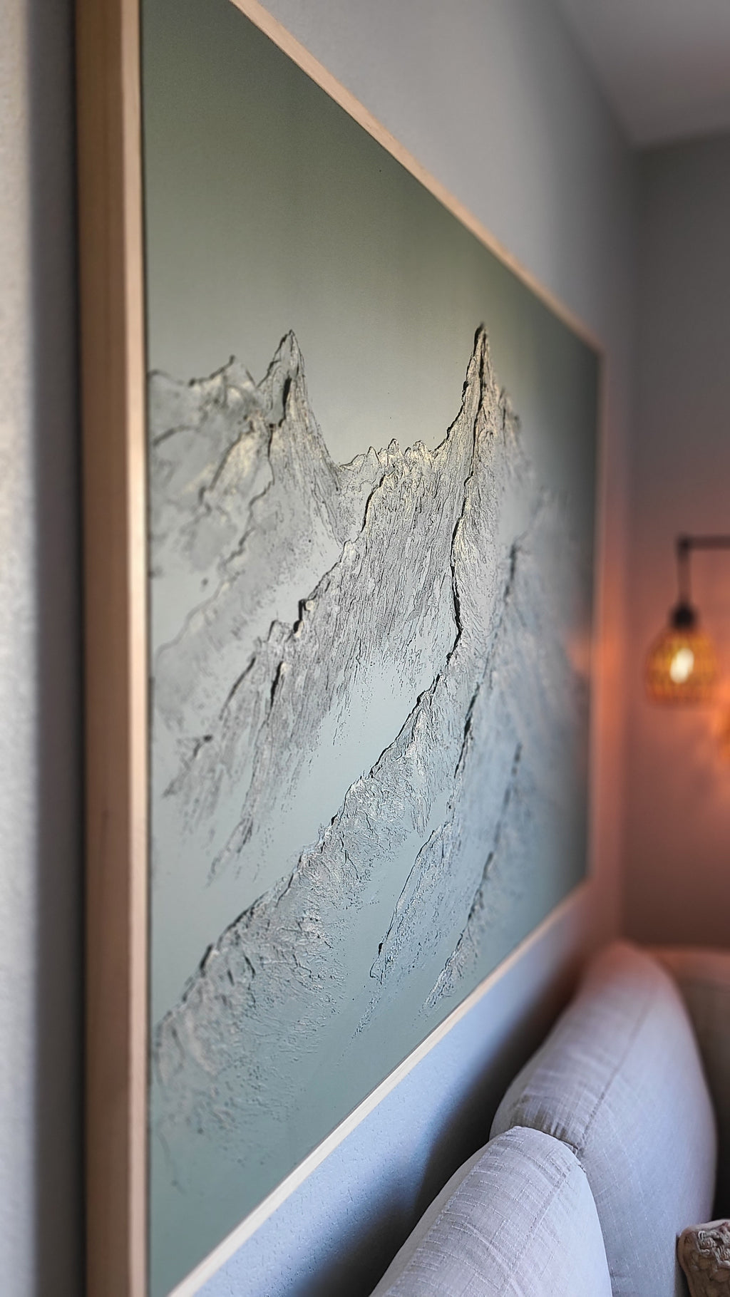 'Sage' Peaks - Textured Mountain Wall Art