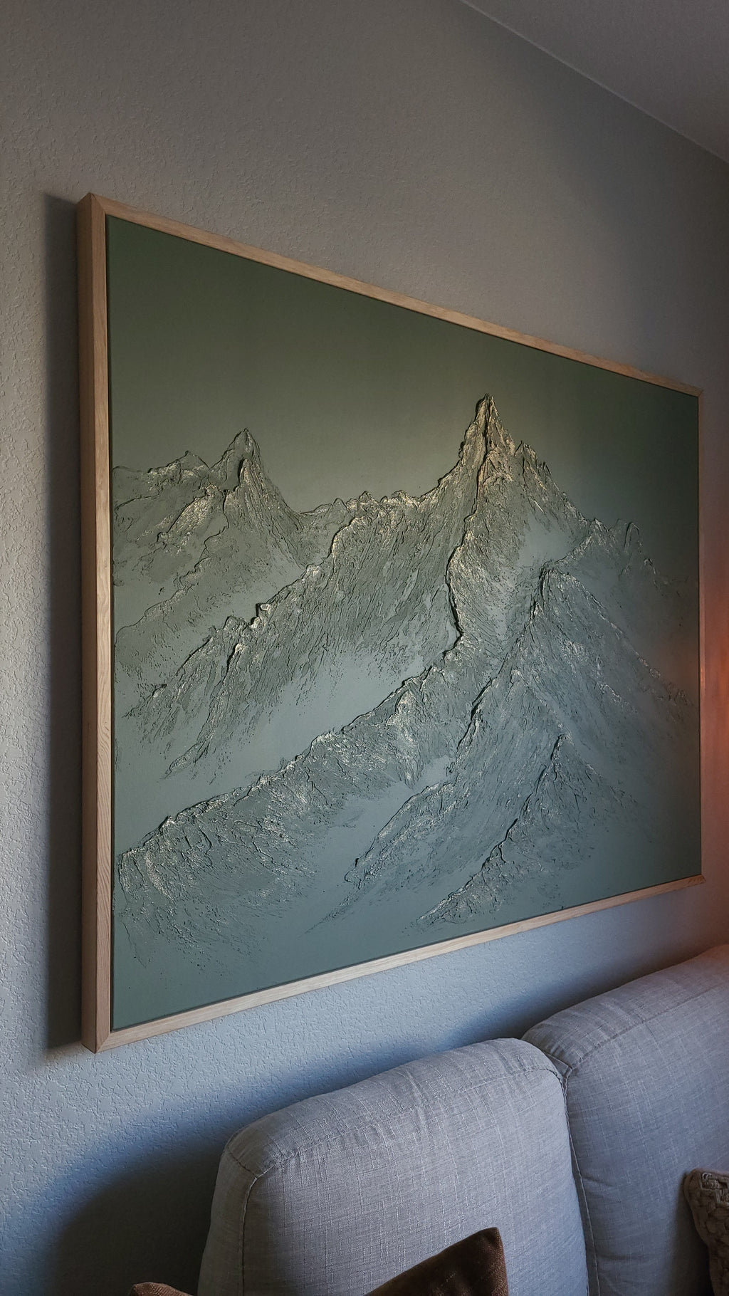 'Sage' Peaks - Textured Mountain Wall Art