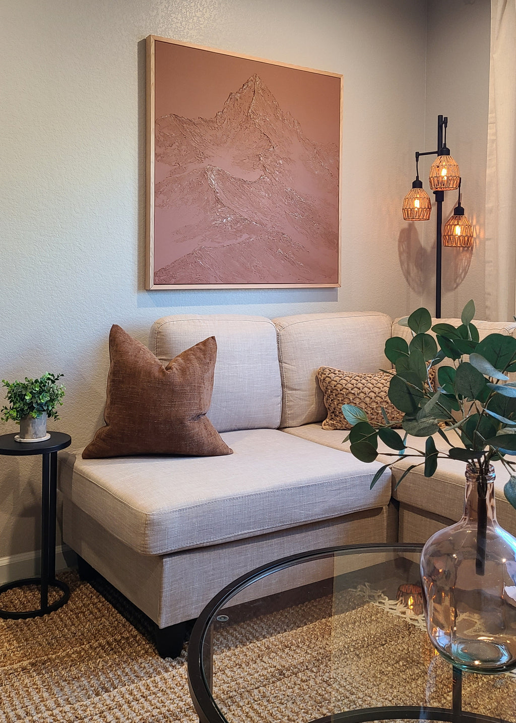 'Rust' Peaks - Textured Mountain Wall Art