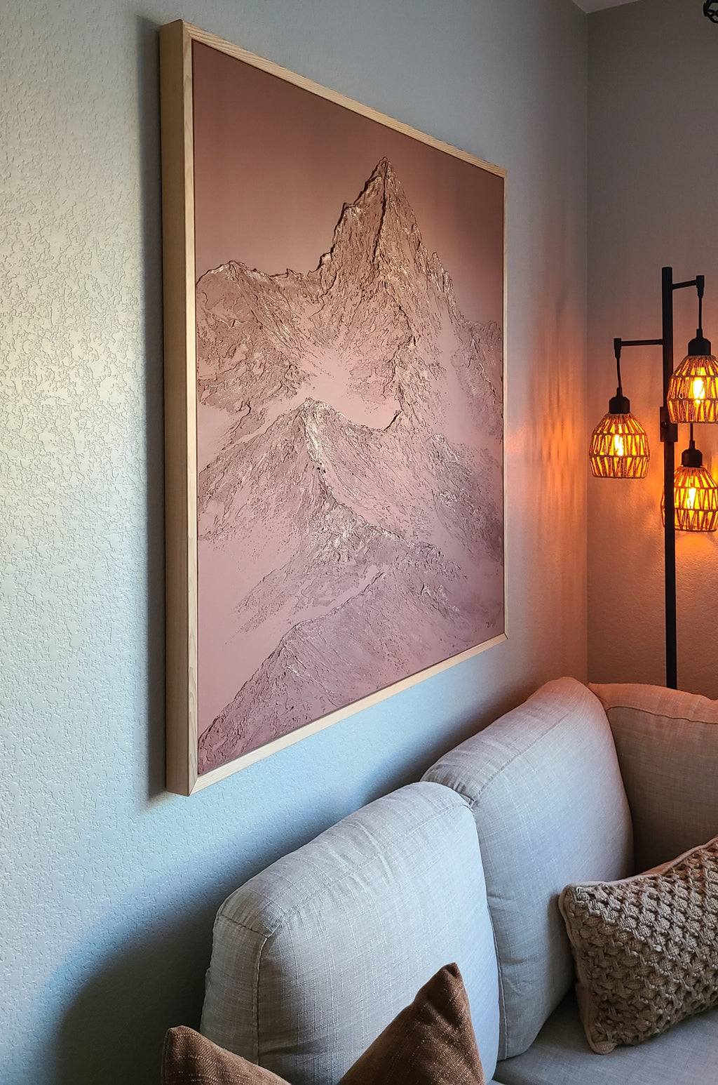 'Rust' Peaks - Textured Mountain Wall Art