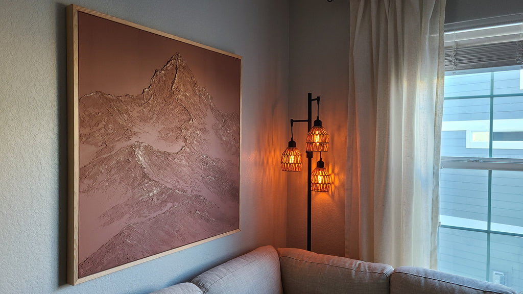 'Rust' Peaks - Textured Mountain Wall Art