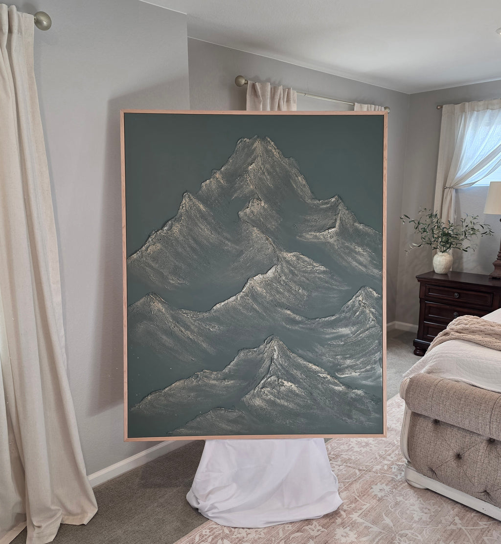 The Monumental Collection No. 2 - Large Textured Mountain Wall Art