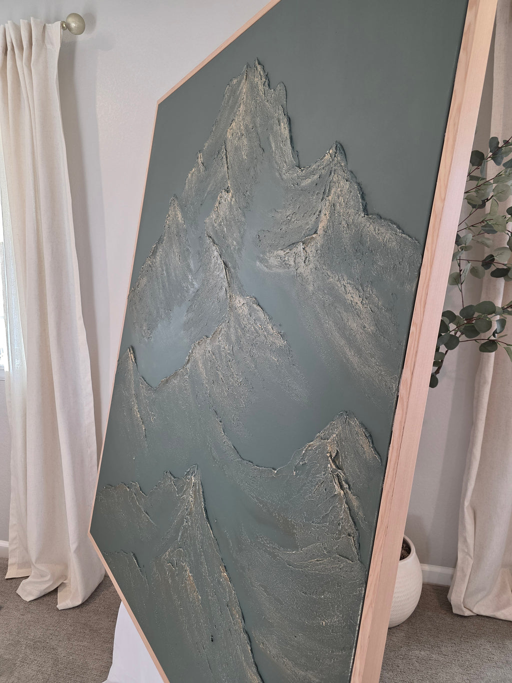 The Monumental Collection No. 2 - Large Textured Mountain Wall Art