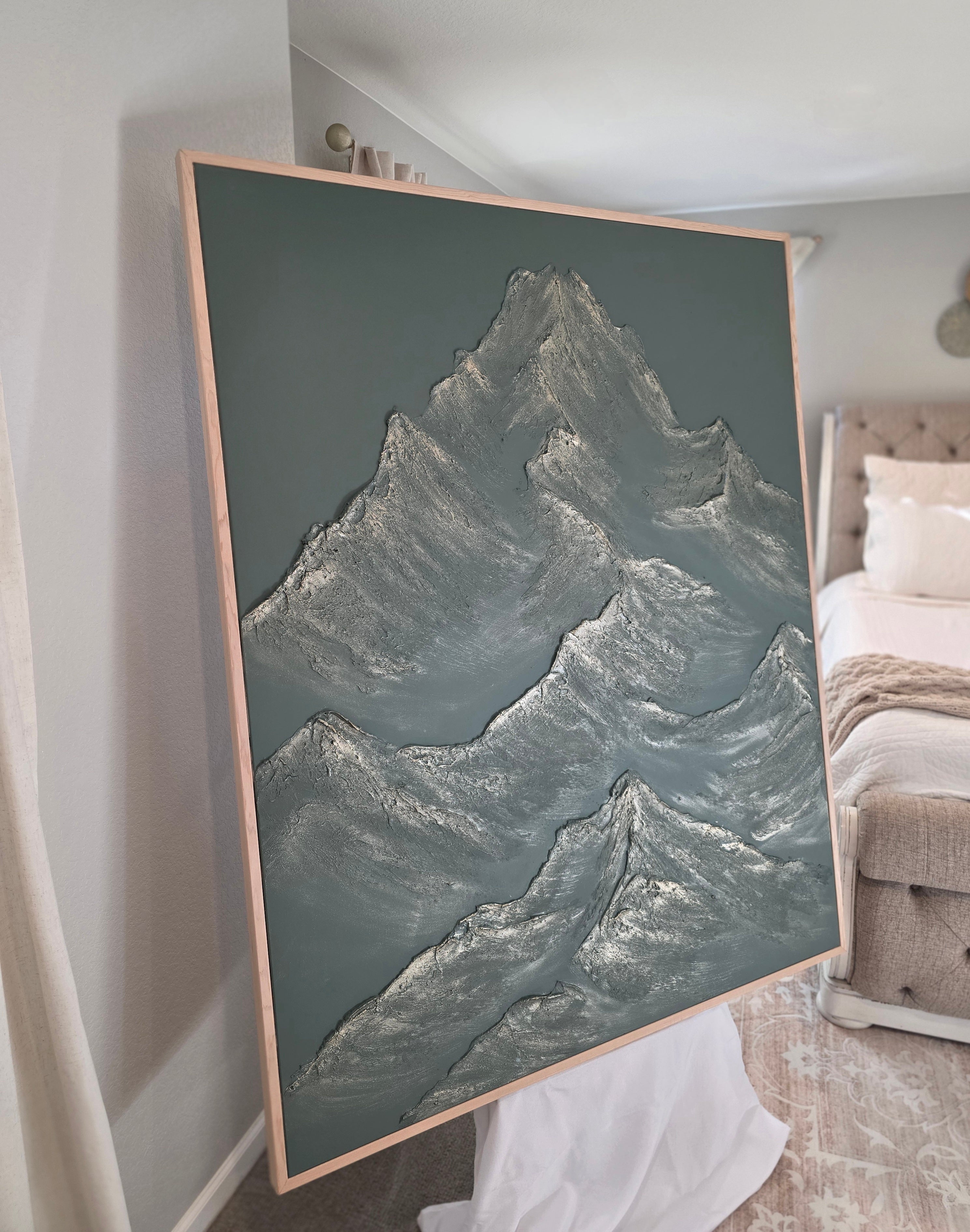 The Monumental Collection No. 2 - Large Textured Mountain Wall Art