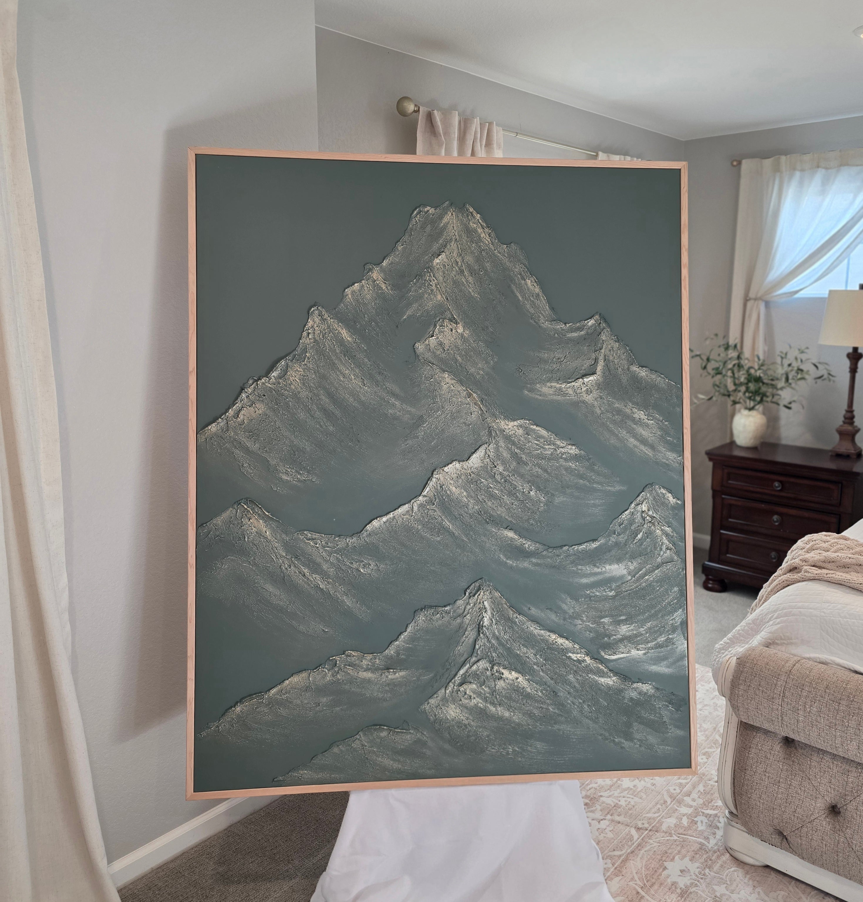 The Monumental Collection No. 2 - Large Textured Mountain Wall Art