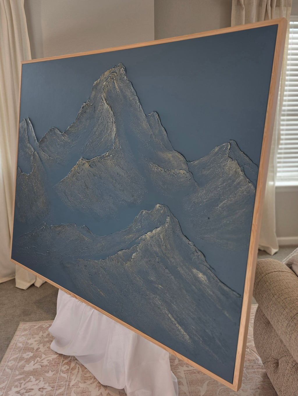 The Monumental Collection No. 1 - Large Textured Mountain Wall Art