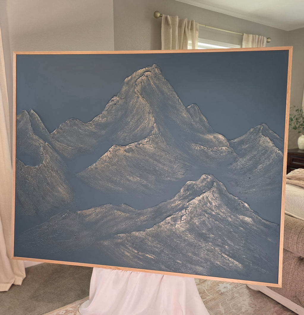 The Monumental Collection No. 1 - Large Textured Mountain Wall Art
