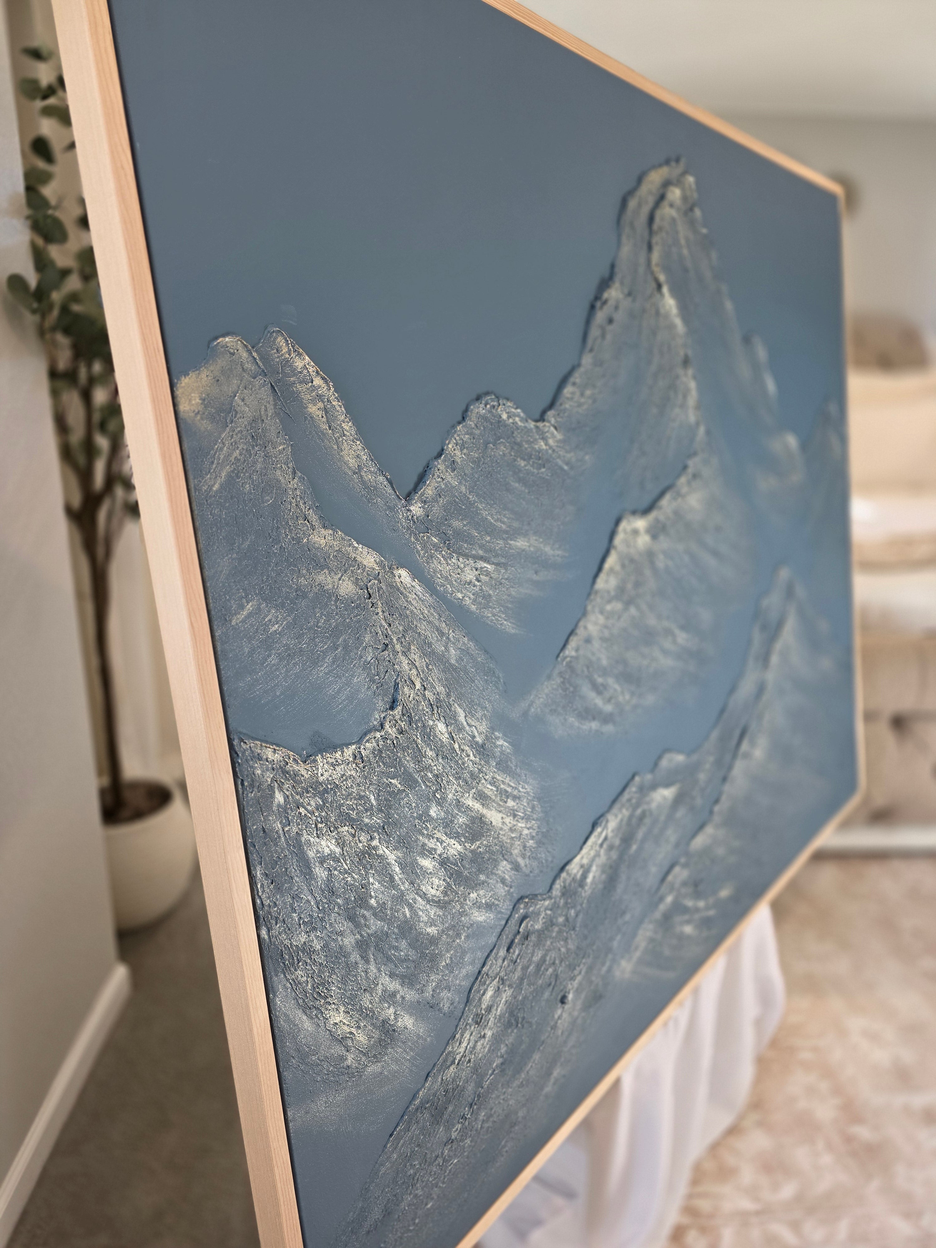 The Monumental Collection No. 1 - Large Textured Mountain Wall Art
