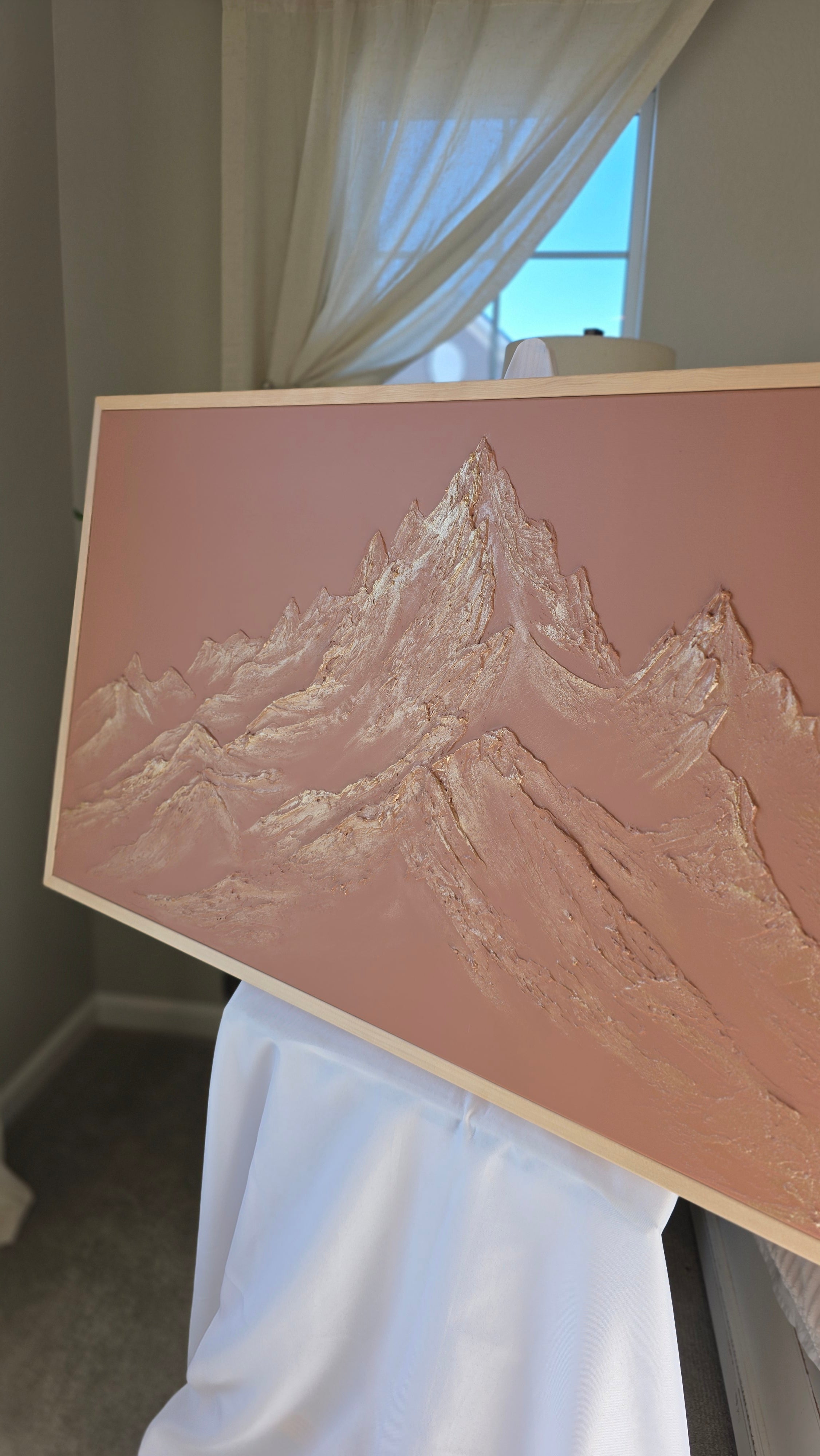 The Monumental Collection No. 4 - Large Textured Mountain Wall Art