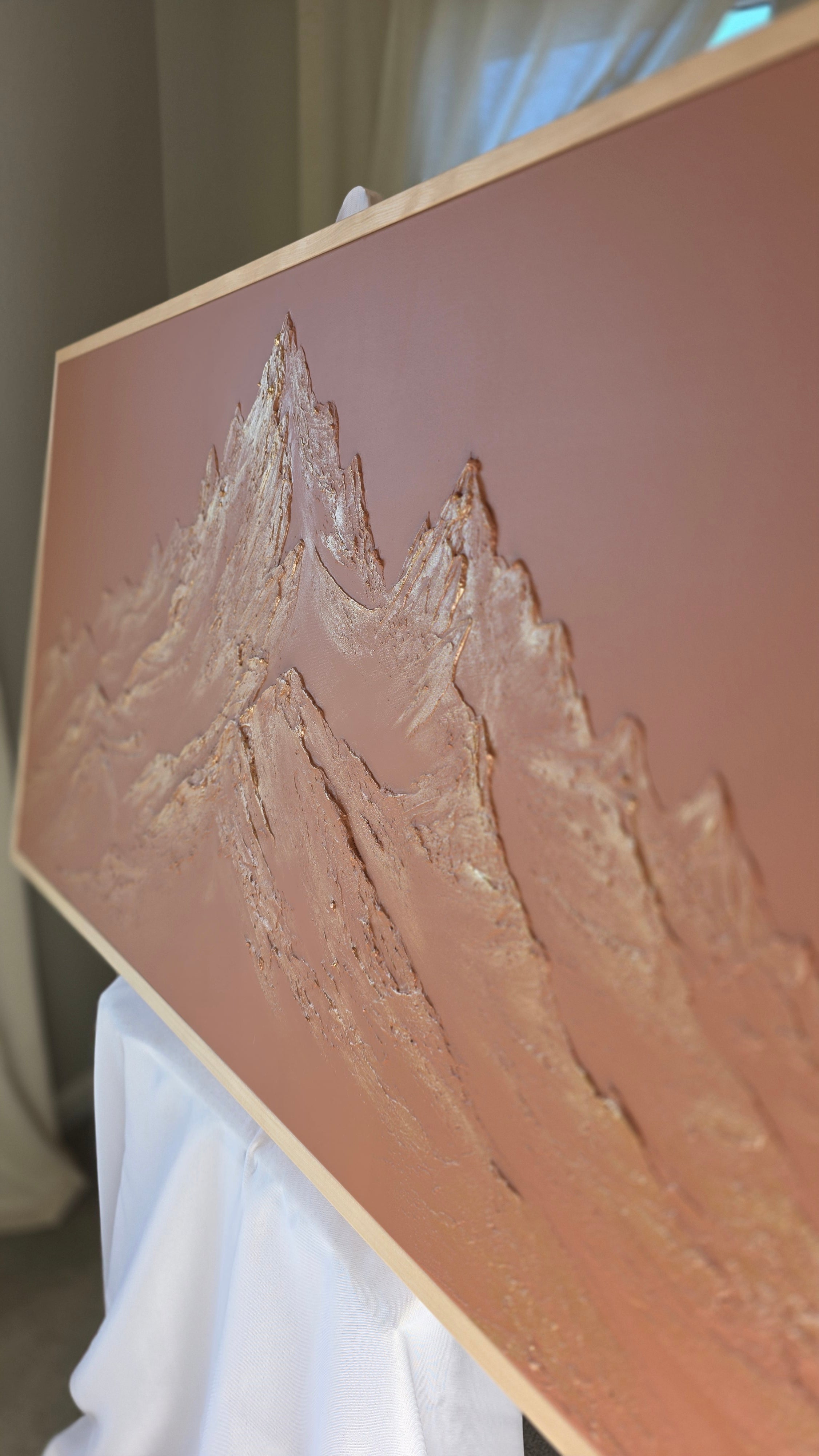 The Monumental Collection No. 4 - Large Textured Mountain Wall Art