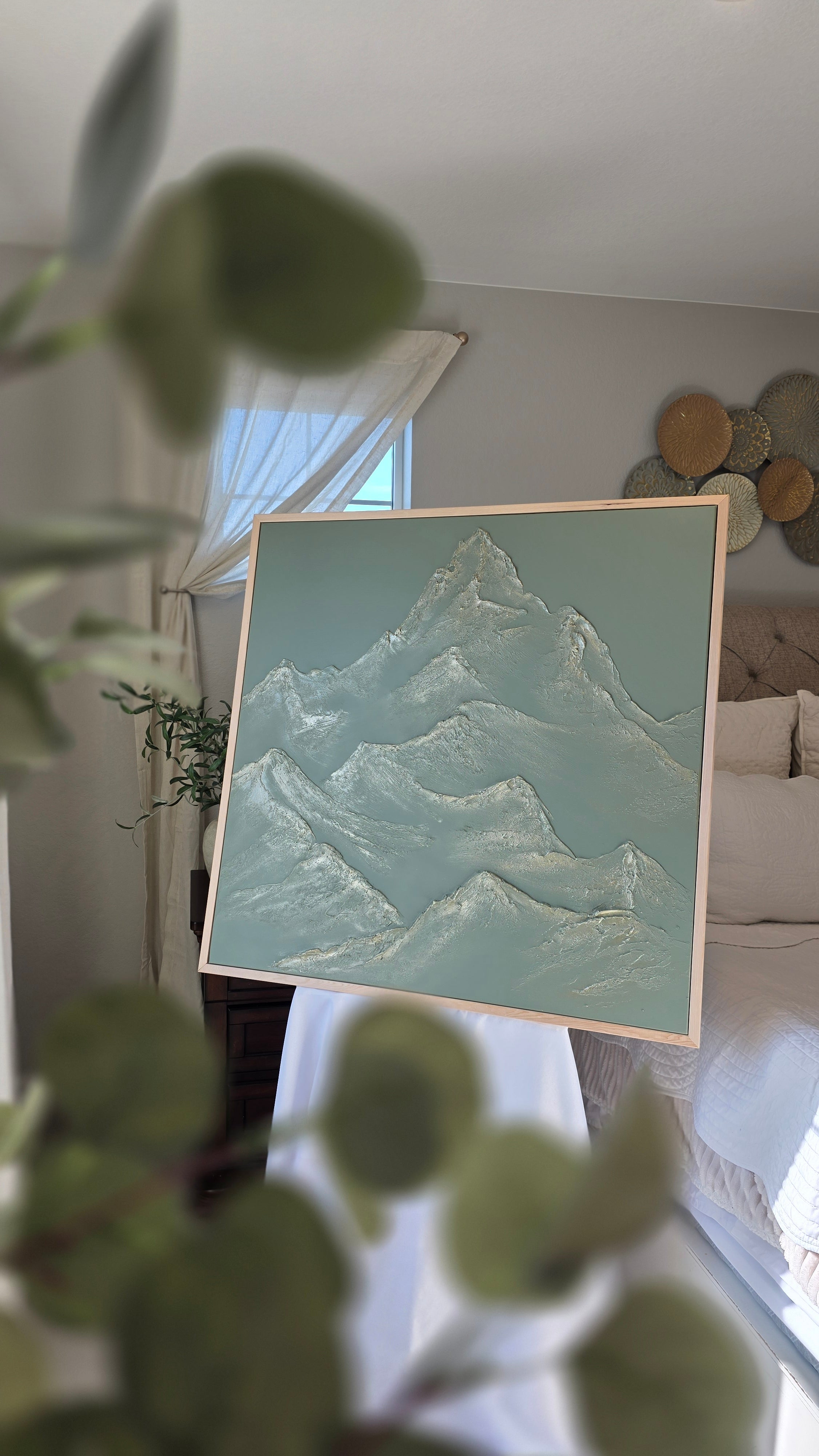 The Monumental Collection No. 5 - Large Textured Mountain Wall Art