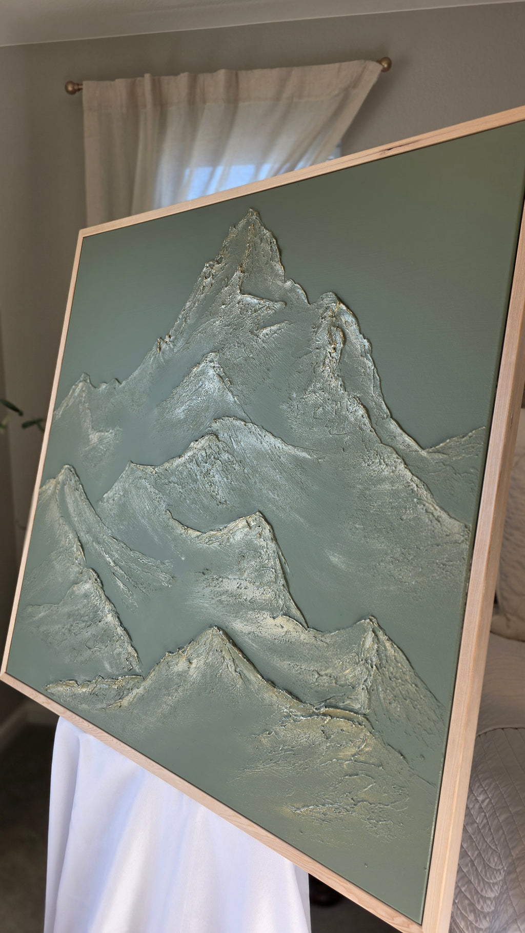 The Monumental Collection No. 5 - Large Textured Mountain Wall Art