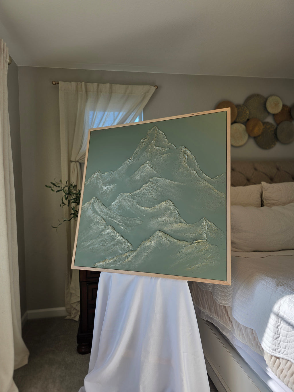 The Monumental Collection No. 5 - Large Textured Mountain Wall Art