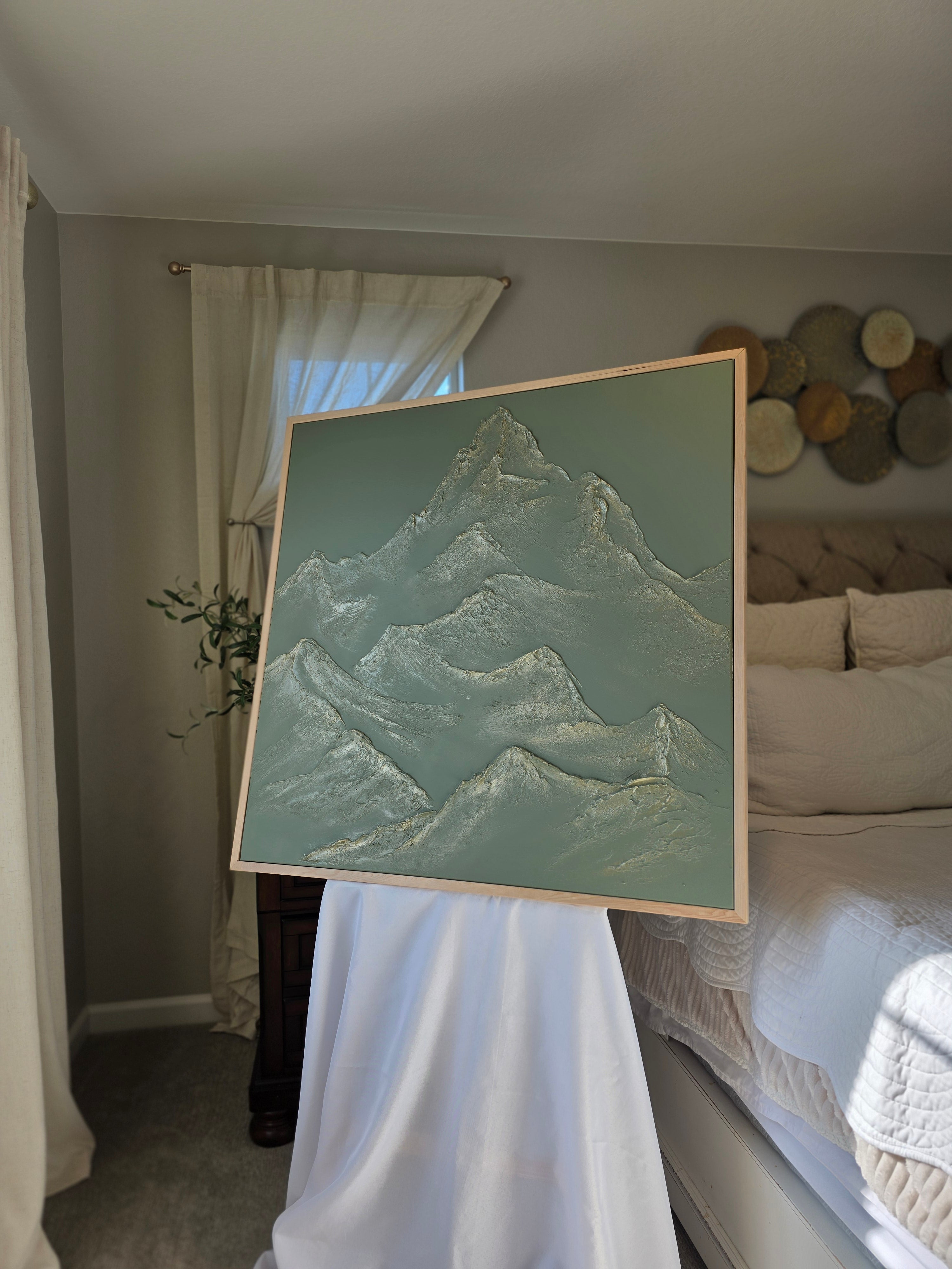 The Monumental Collection No. 5 - Large Textured Mountain Wall Art
