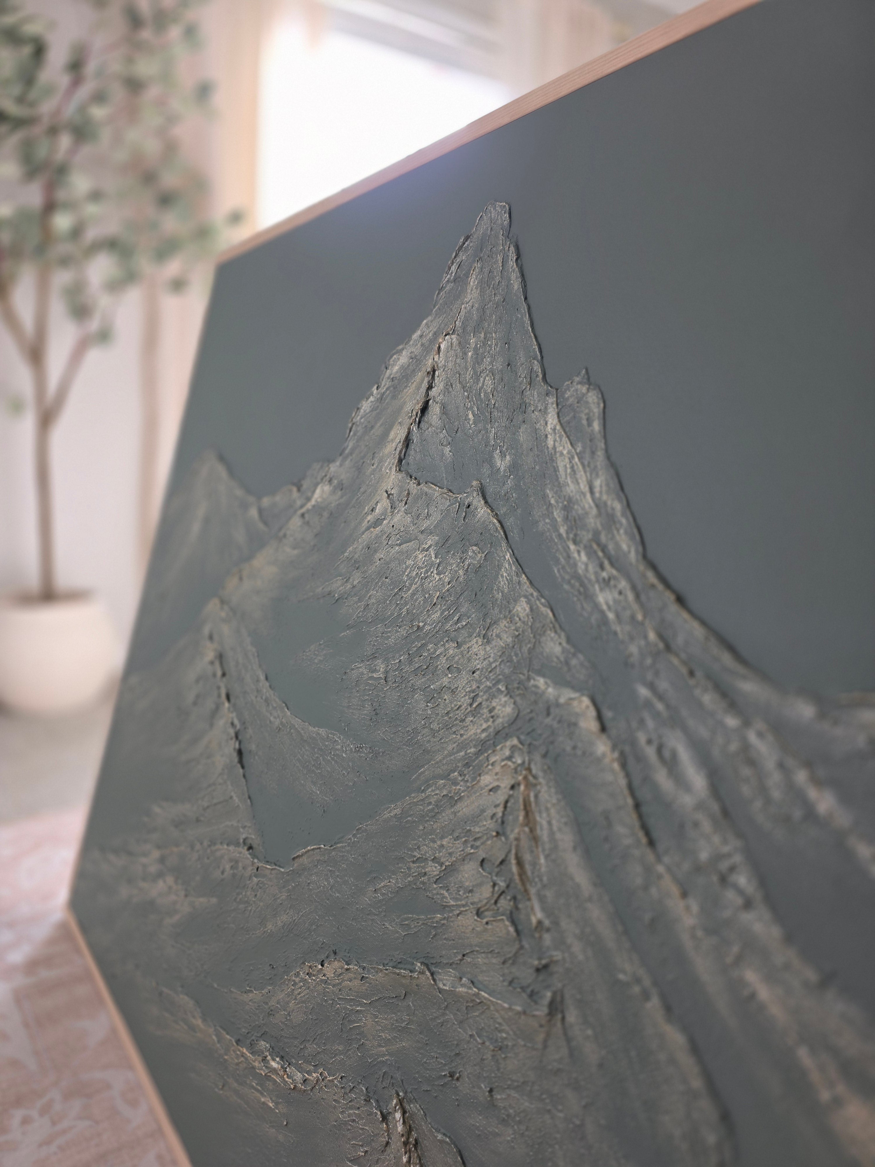 The Monumental Collection No. 6 - Large Textured Mountain Wall Art