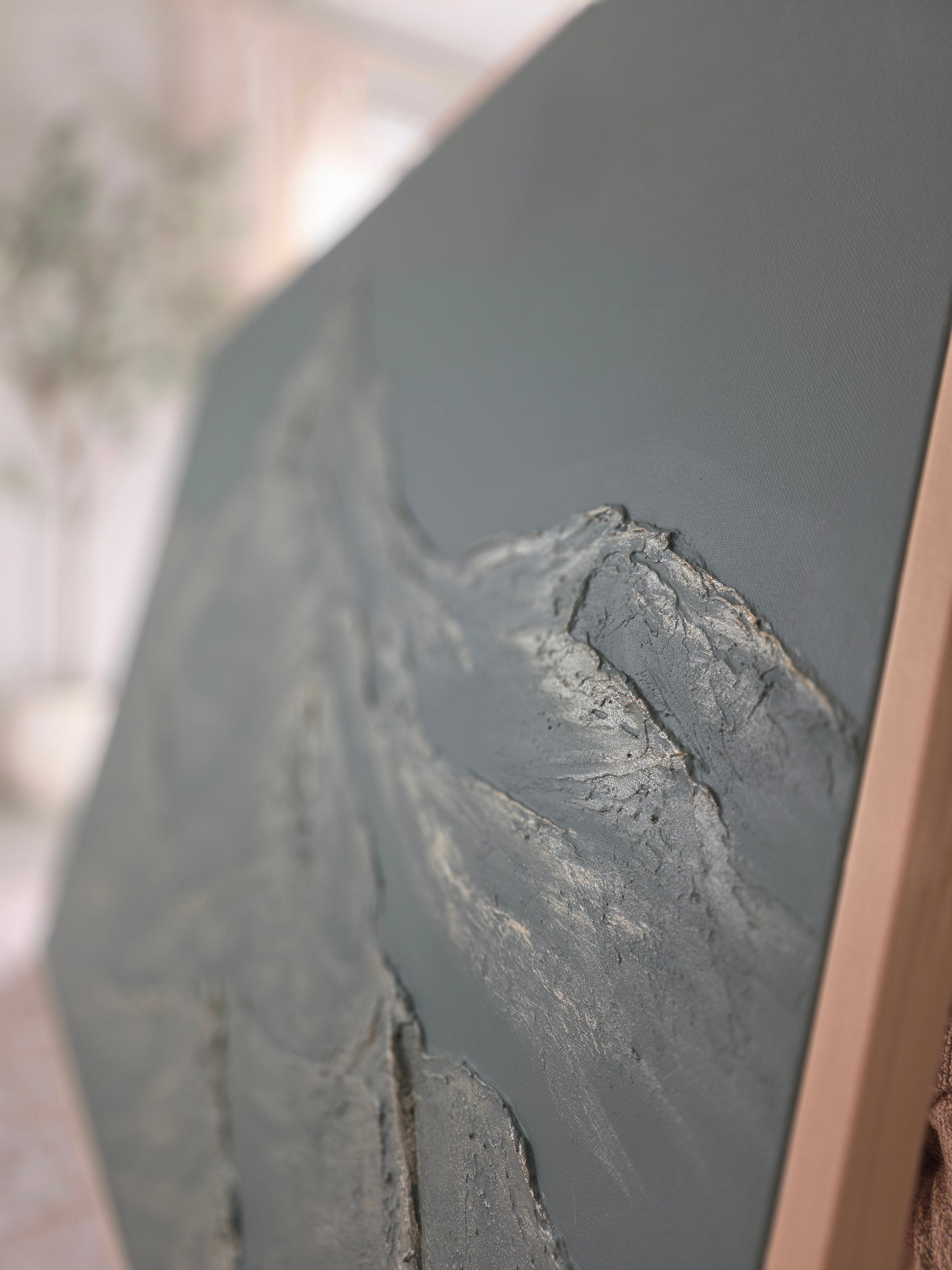 The Monumental Collection No. 6 - Large Textured Mountain Wall Art