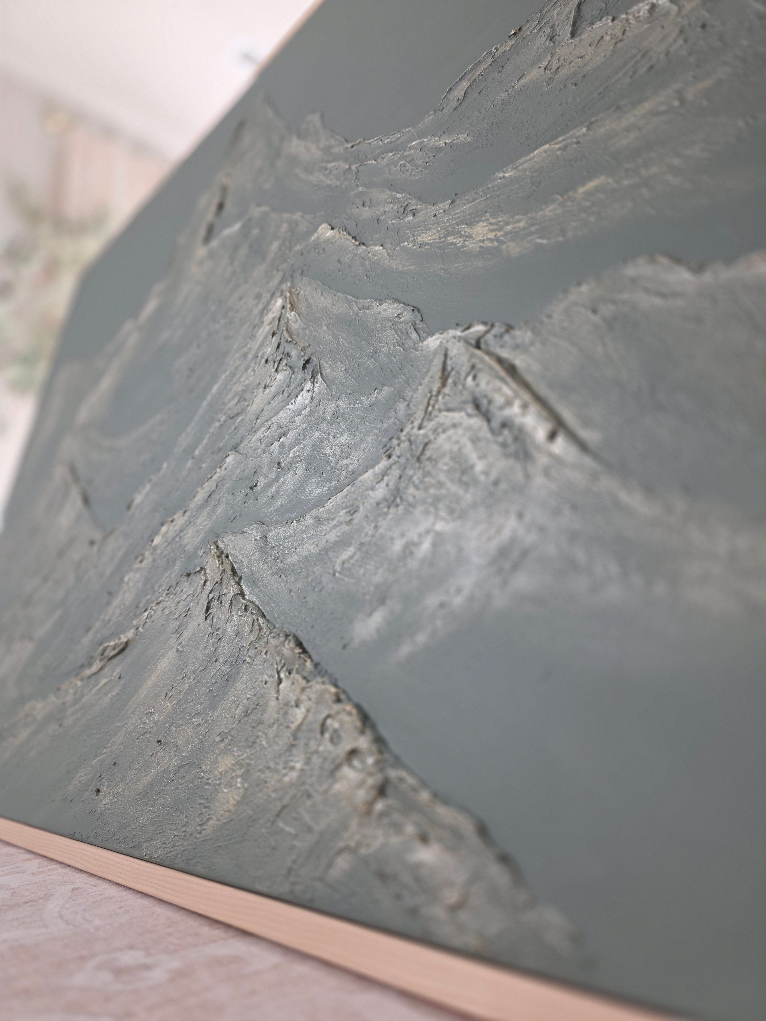 The Monumental Collection No. 6 - Large Textured Mountain Wall Art