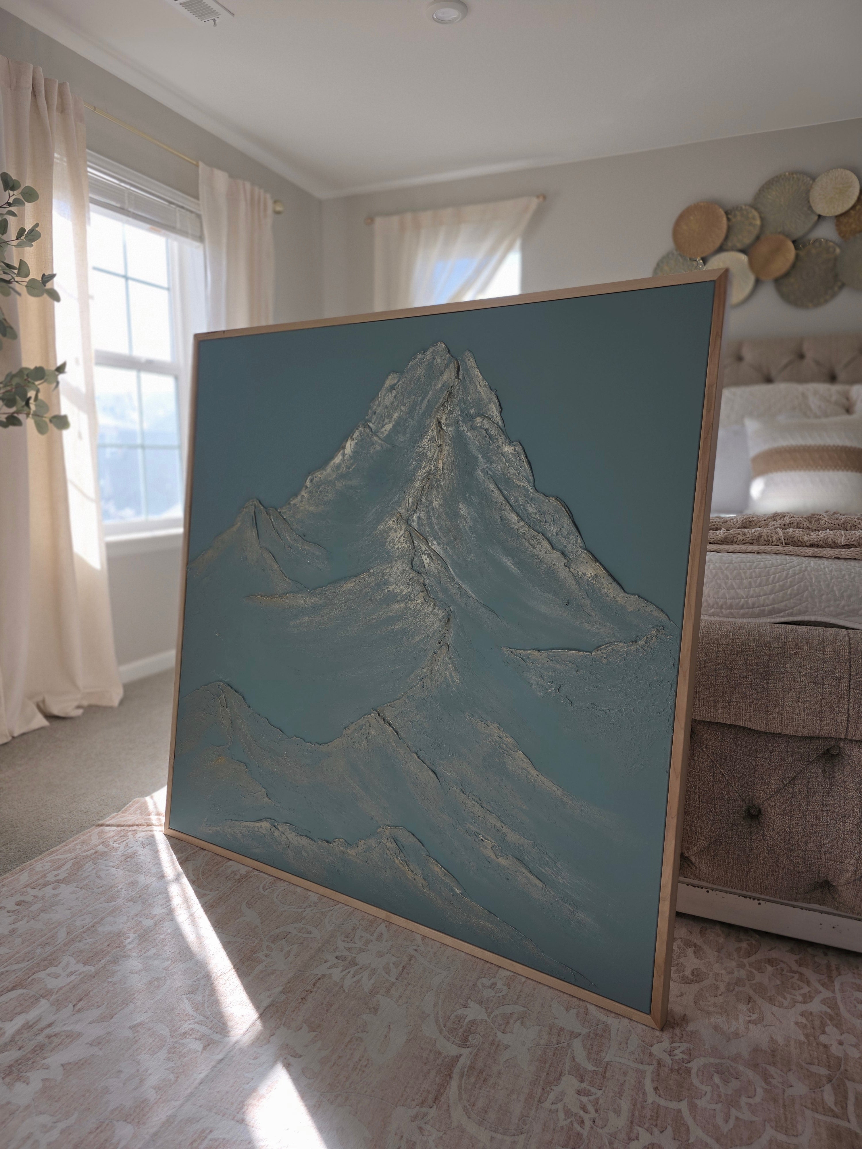 The Monumental Collection No. 7 - Large Textured Mountain Wall Art