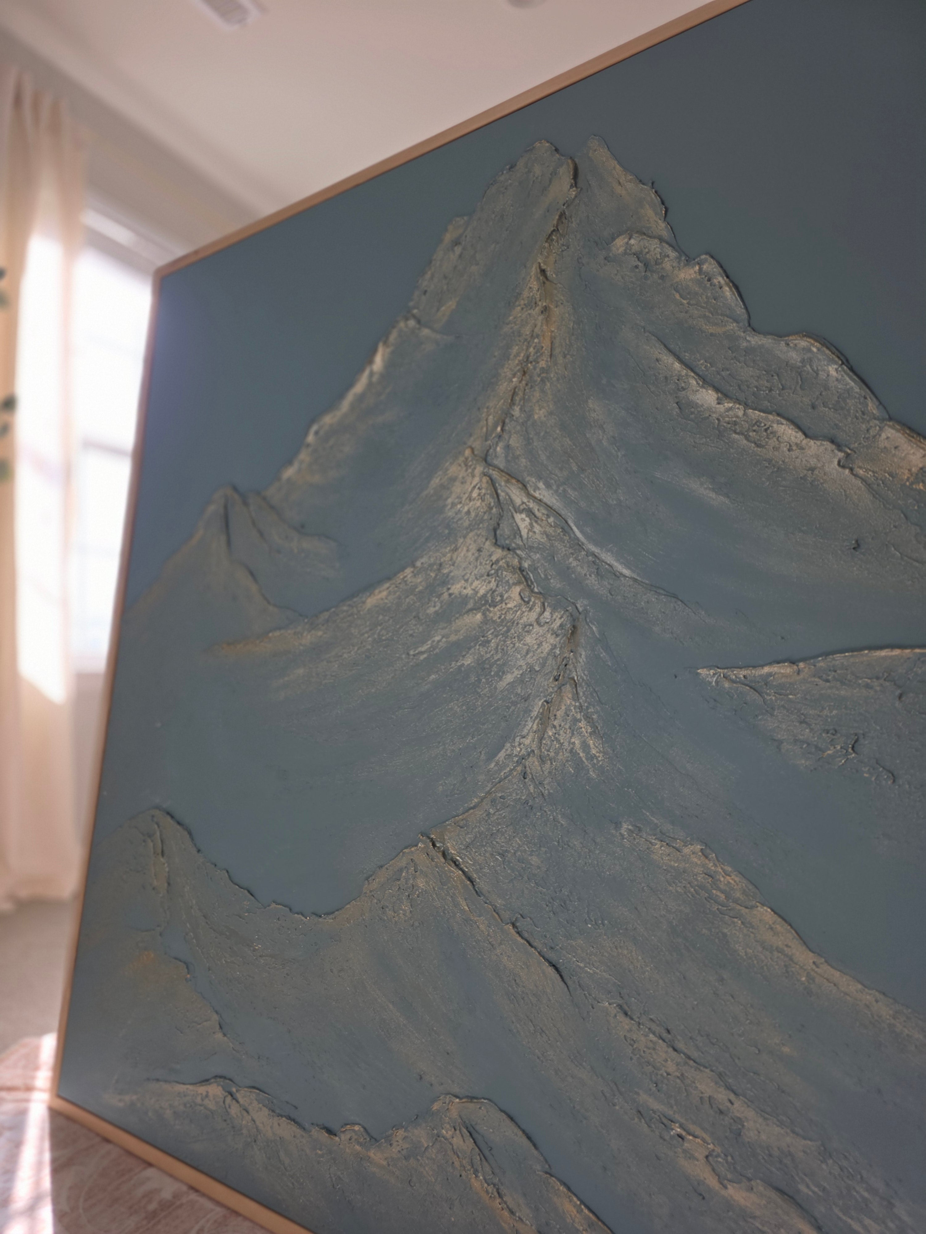 The Monumental Collection No. 7 - Large Textured Mountain Wall Art