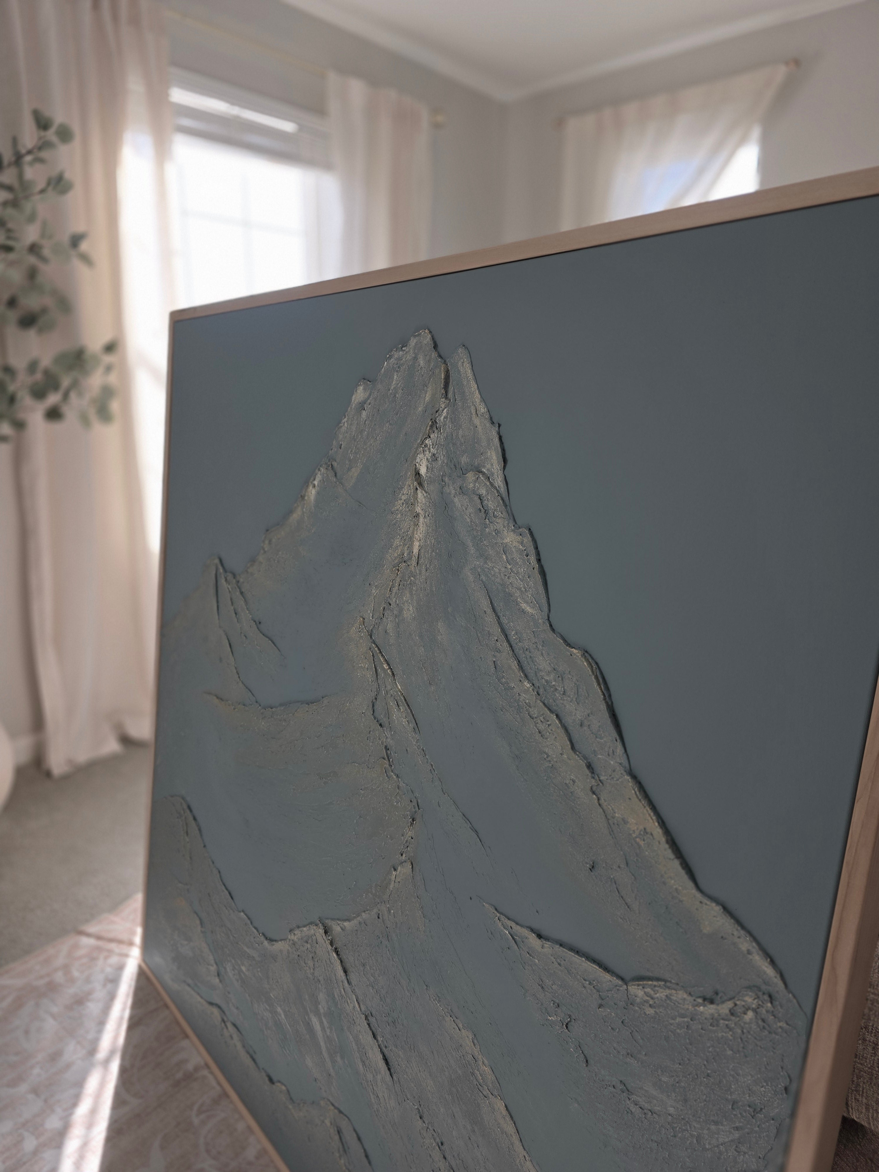 The Monumental Collection No. 7 - Large Textured Mountain Wall Art