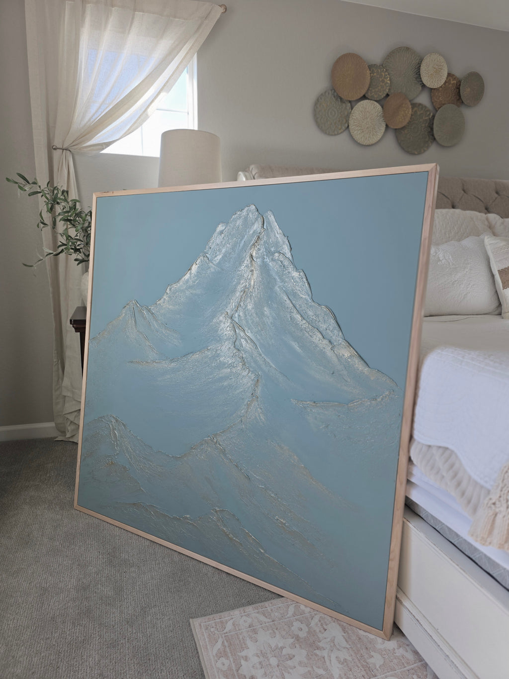 The Monumental Collection No. 7 - Large Textured Mountain Wall Art