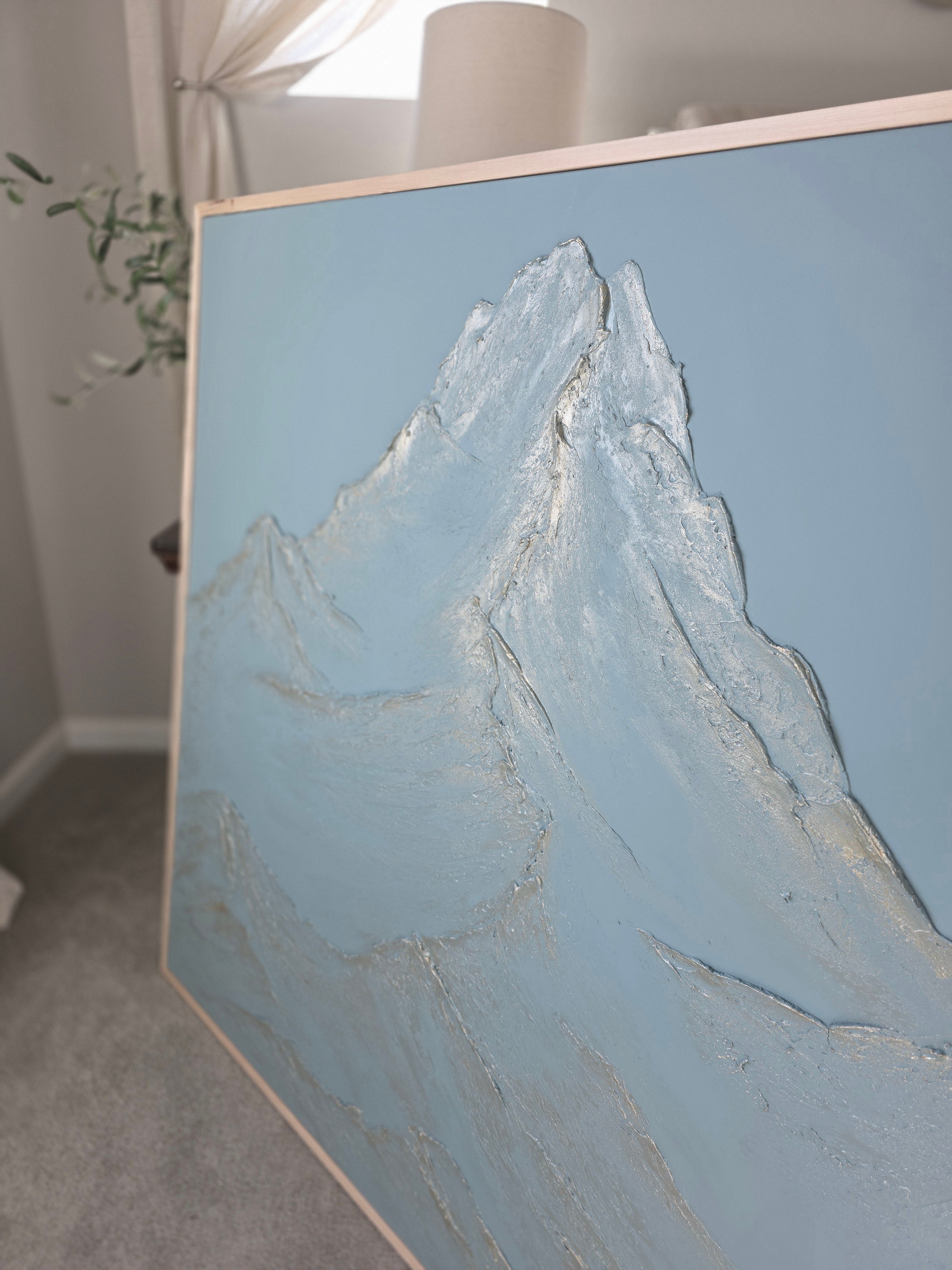 The Monumental Collection No. 7 - Large Textured Mountain Wall Art