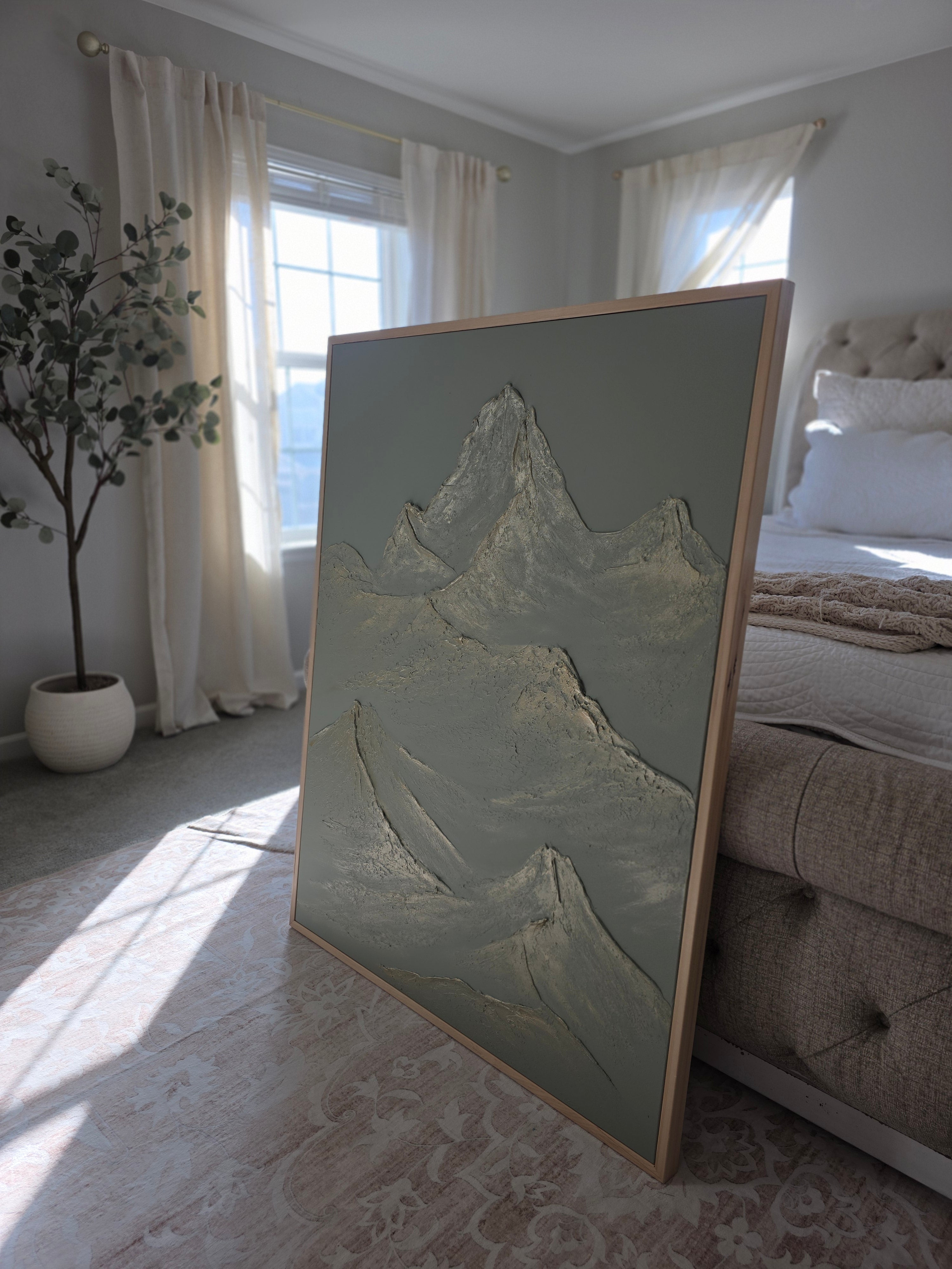 The Monumental Collection No. 8 - Large Textured Mountain Wall Art