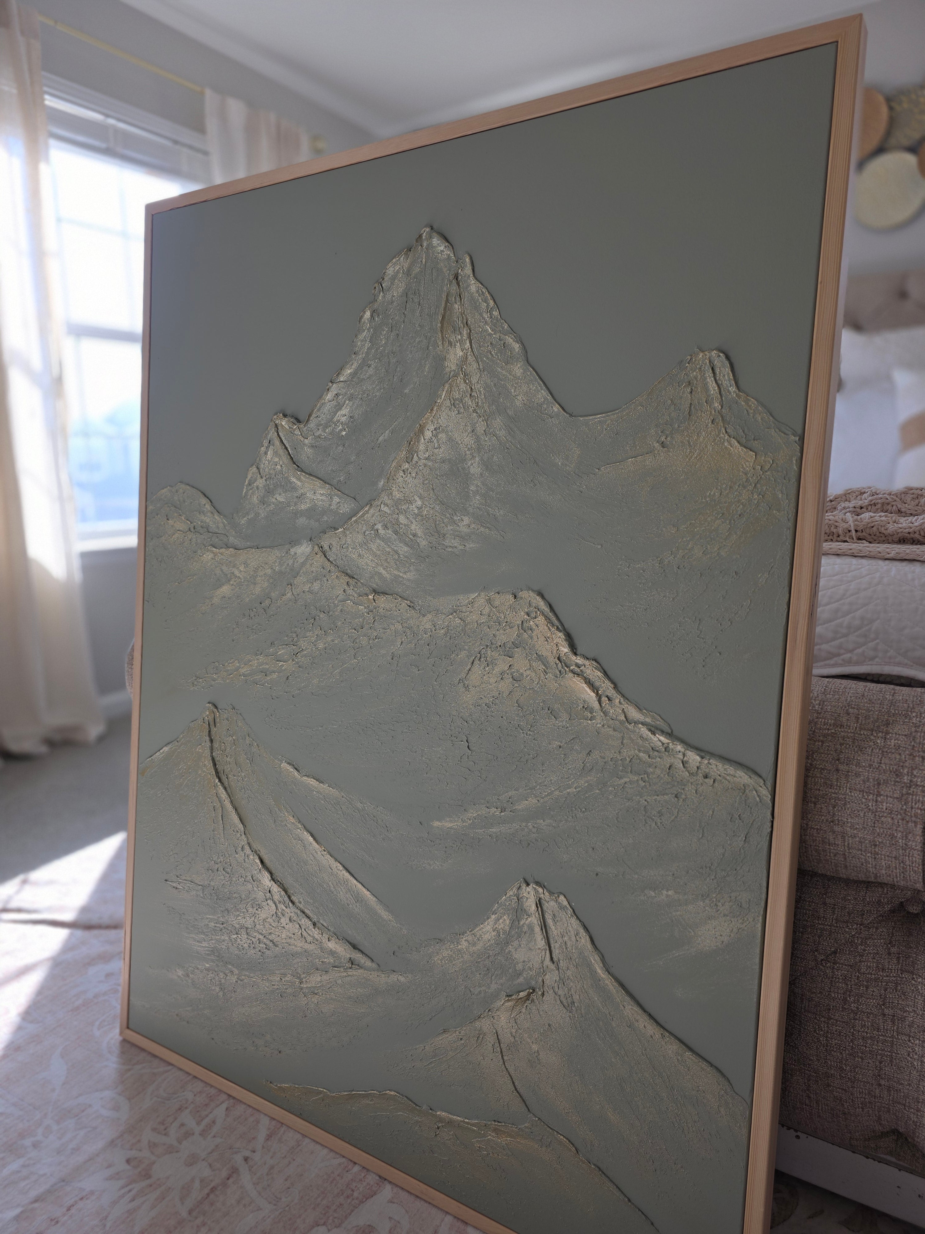 The Monumental Collection No. 8 - Large Textured Mountain Wall Art