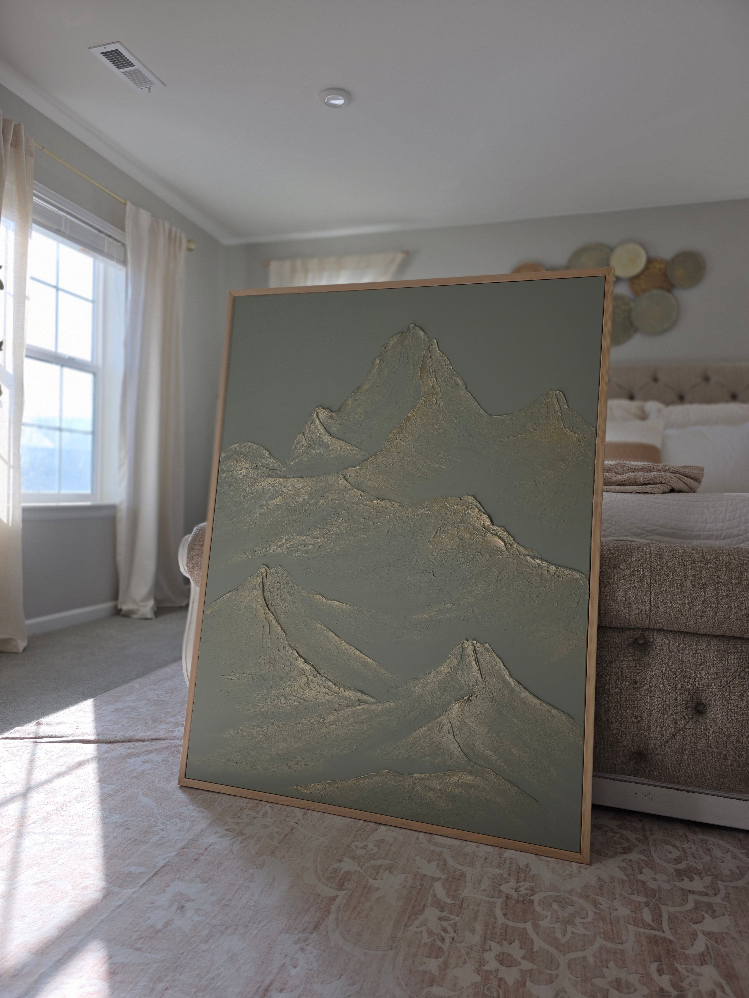 The Monumental Collection No. 8 - Large Textured Mountain Wall Art