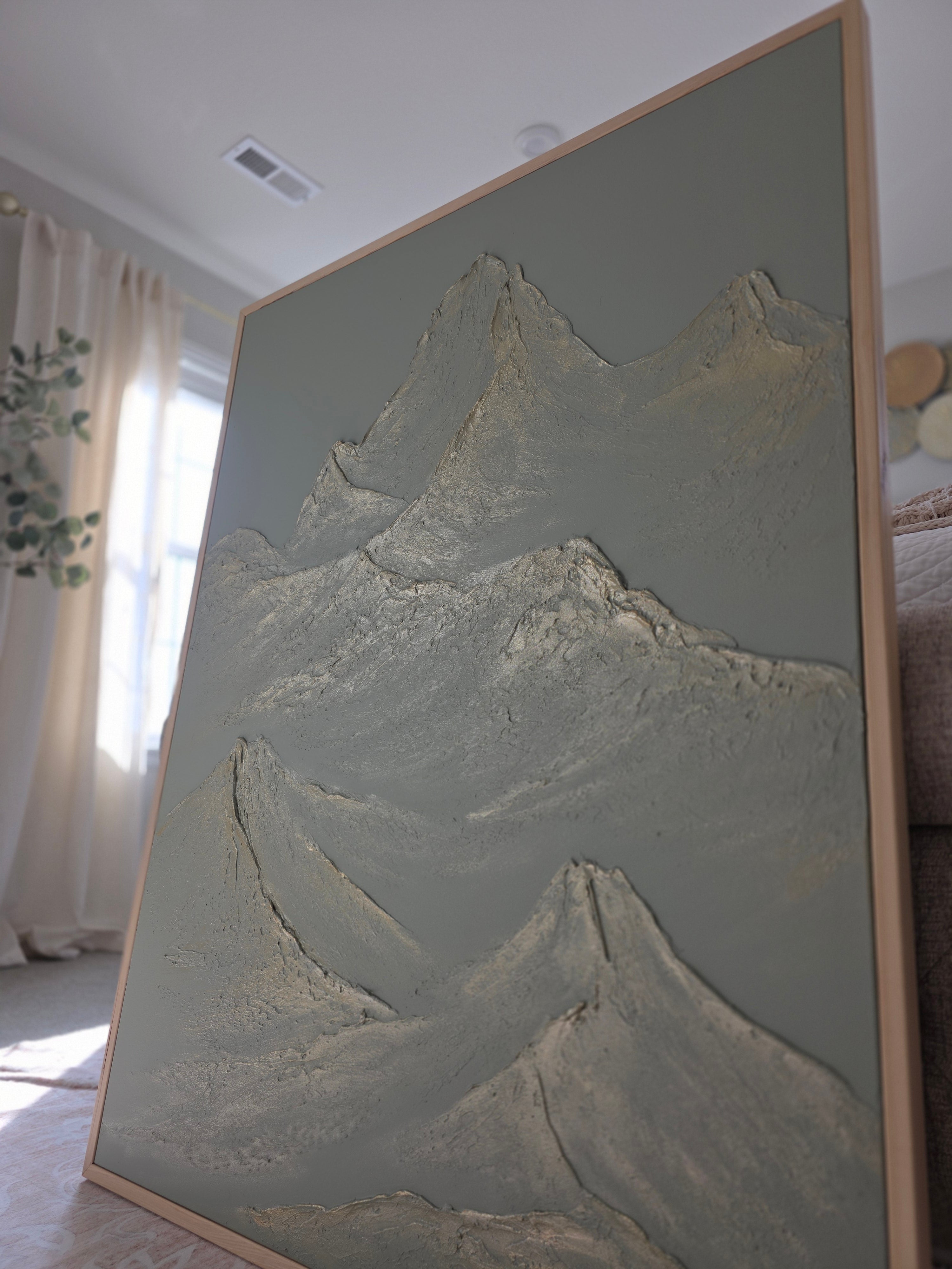 The Monumental Collection No. 8 - Large Textured Mountain Wall Art