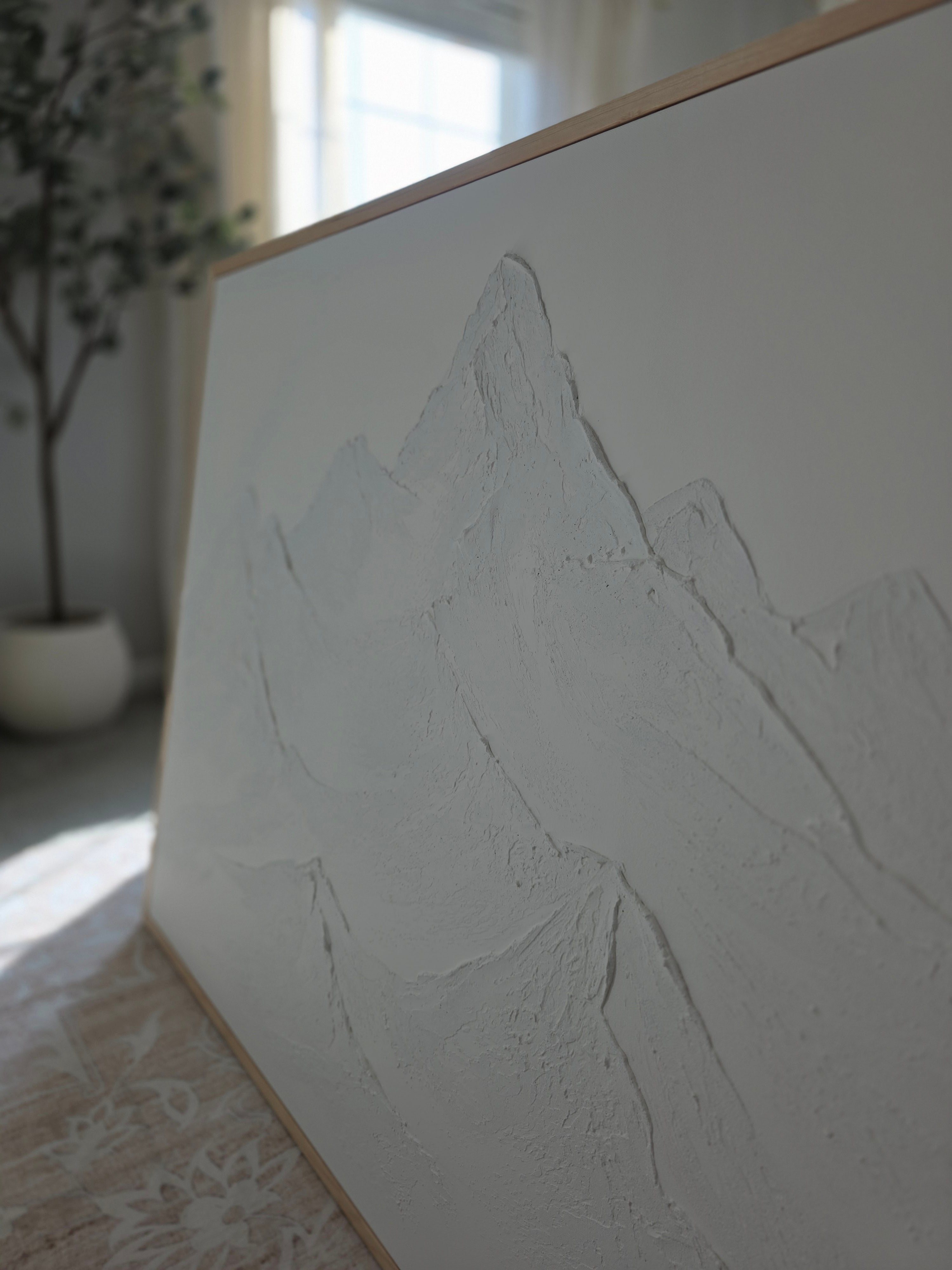 The Monumental Collection No. 9 - Large Textured Mountain Wall Art