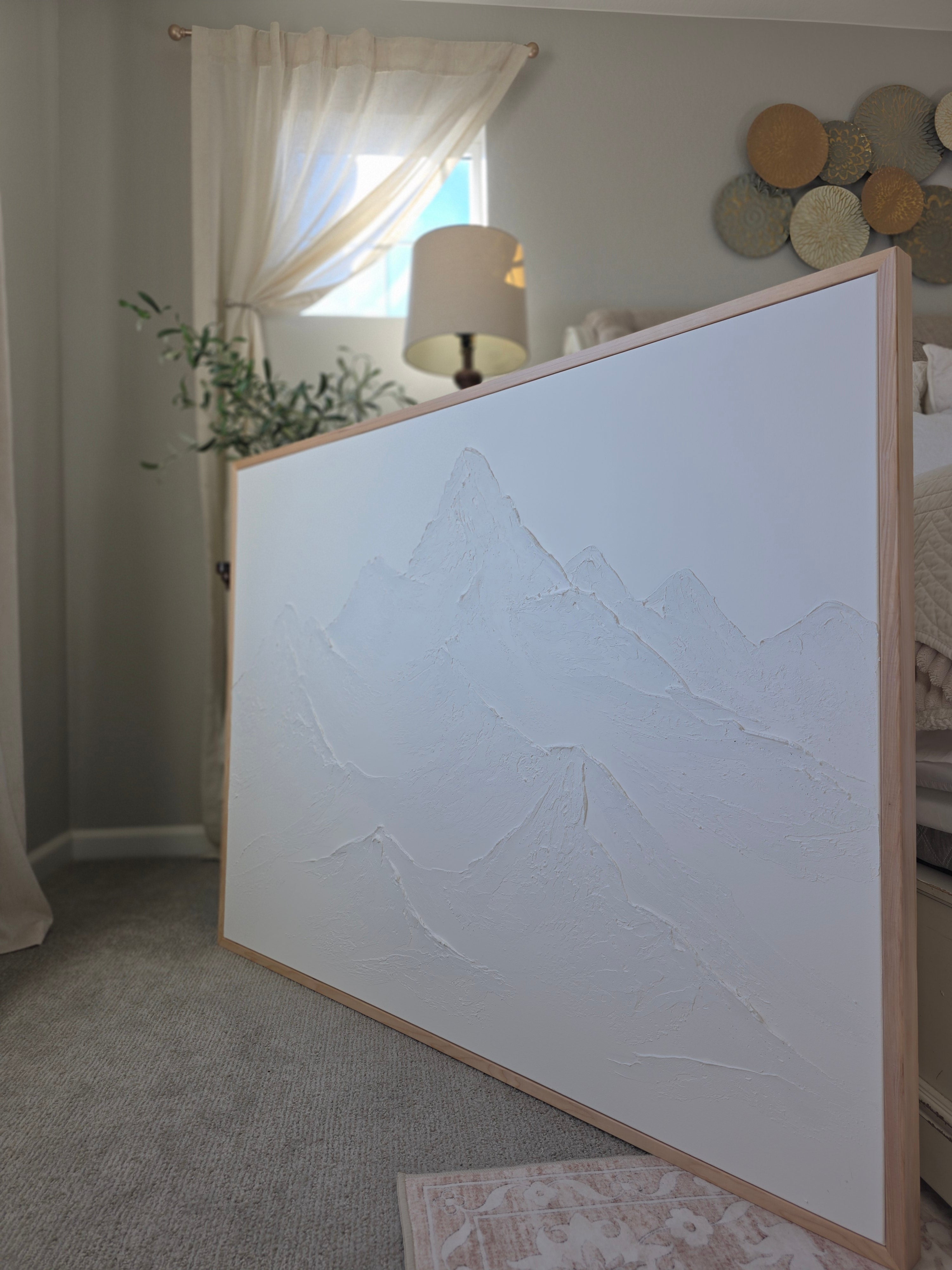The Monumental Collection No. 9 - Large Textured Mountain Wall Art