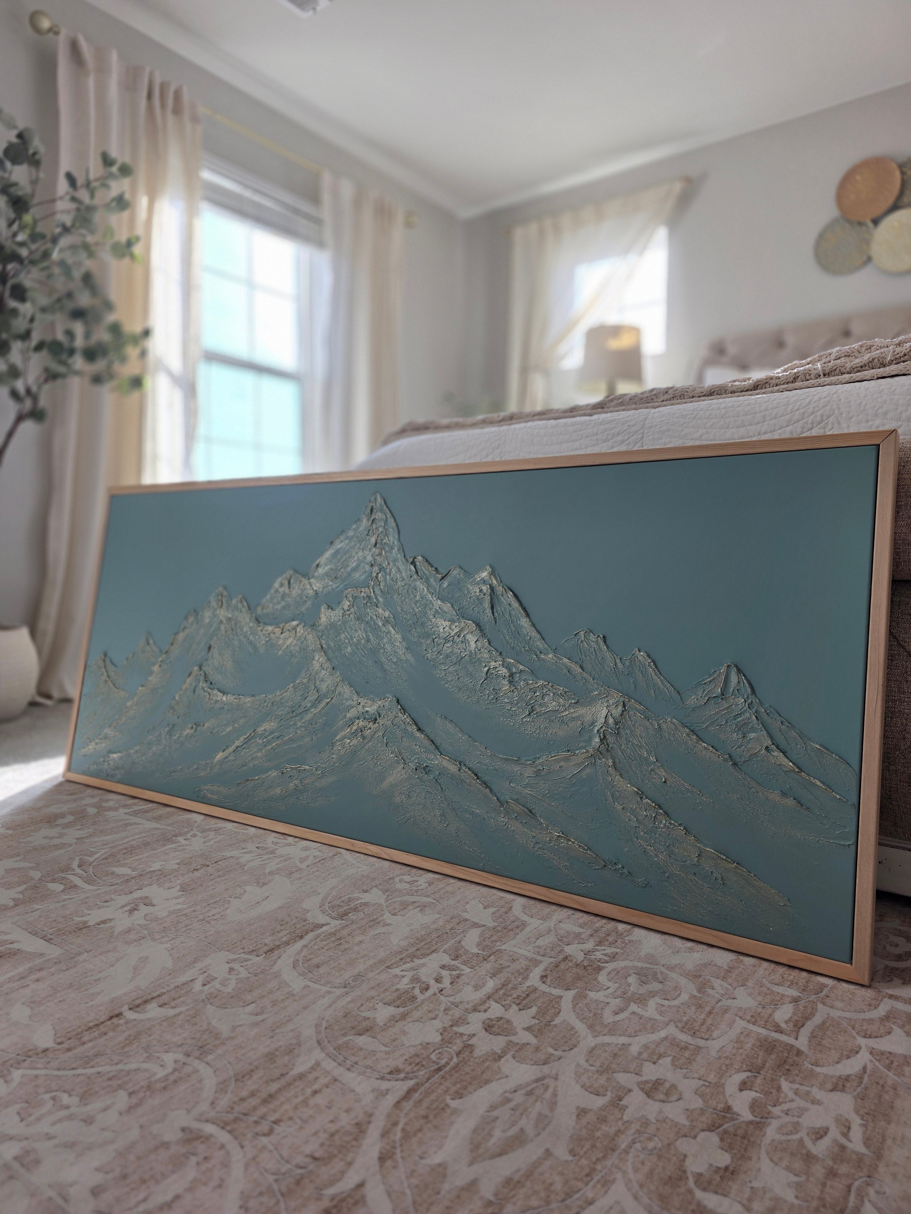 The Monumental Collection No. 10 - Large Textured Mountain Wall Art