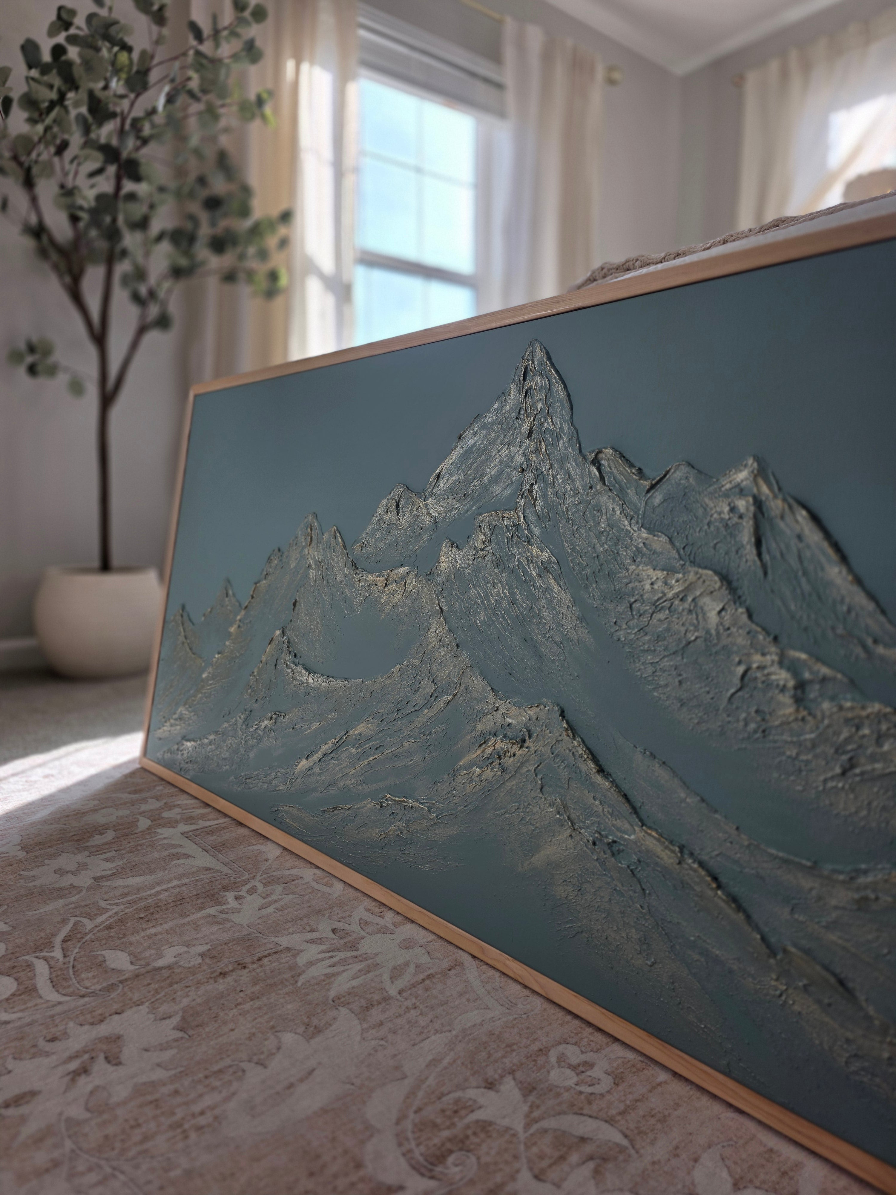 The Monumental Collection No. 10 - Large Textured Mountain Wall Art