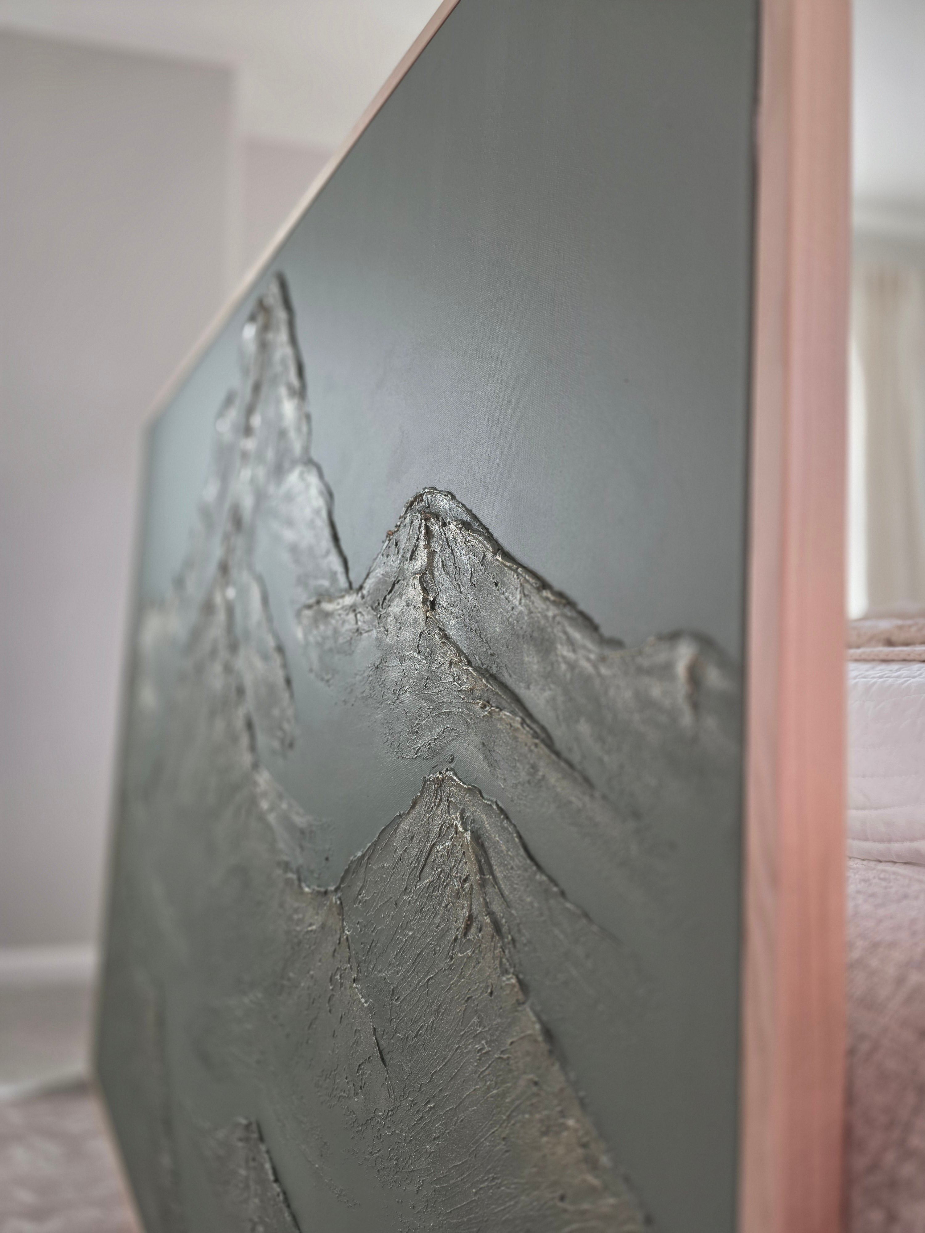 The Monumental Collection No. 11 - Large Textured Mountain Wall Art