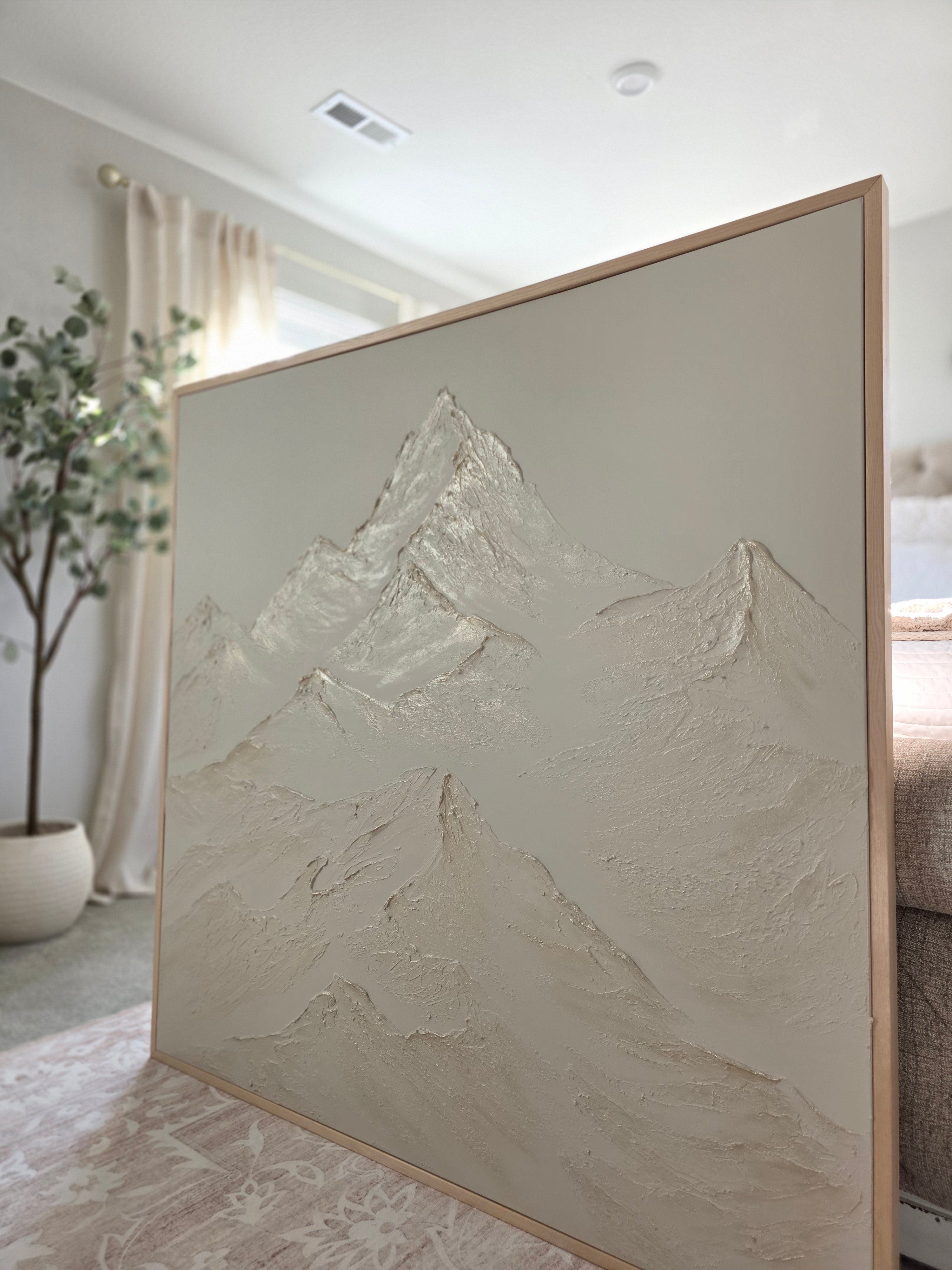 The Monumental Collection No. 12 - Large Textured Mountain Wall Art