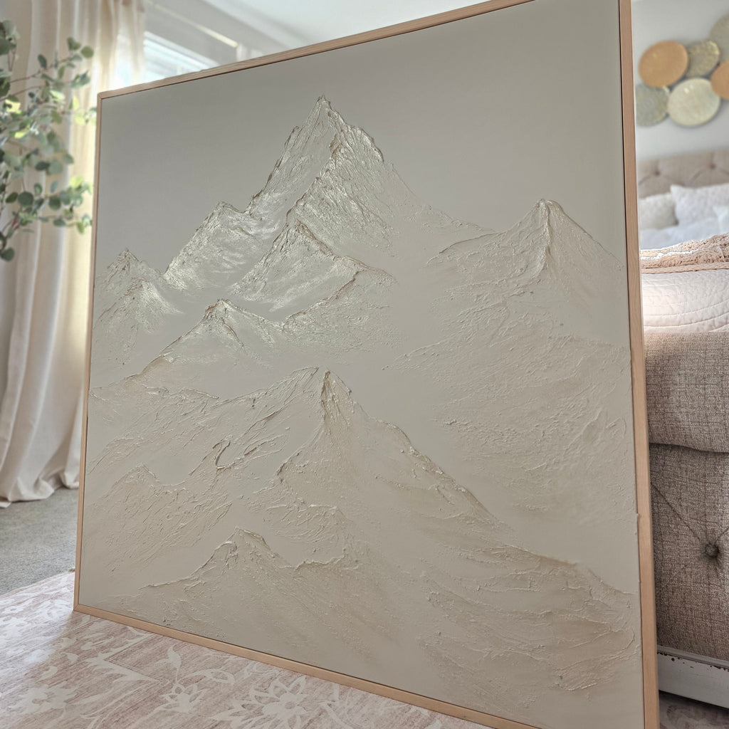 The Monumental Collection No. 12 - Large Textured Mountain Wall Art