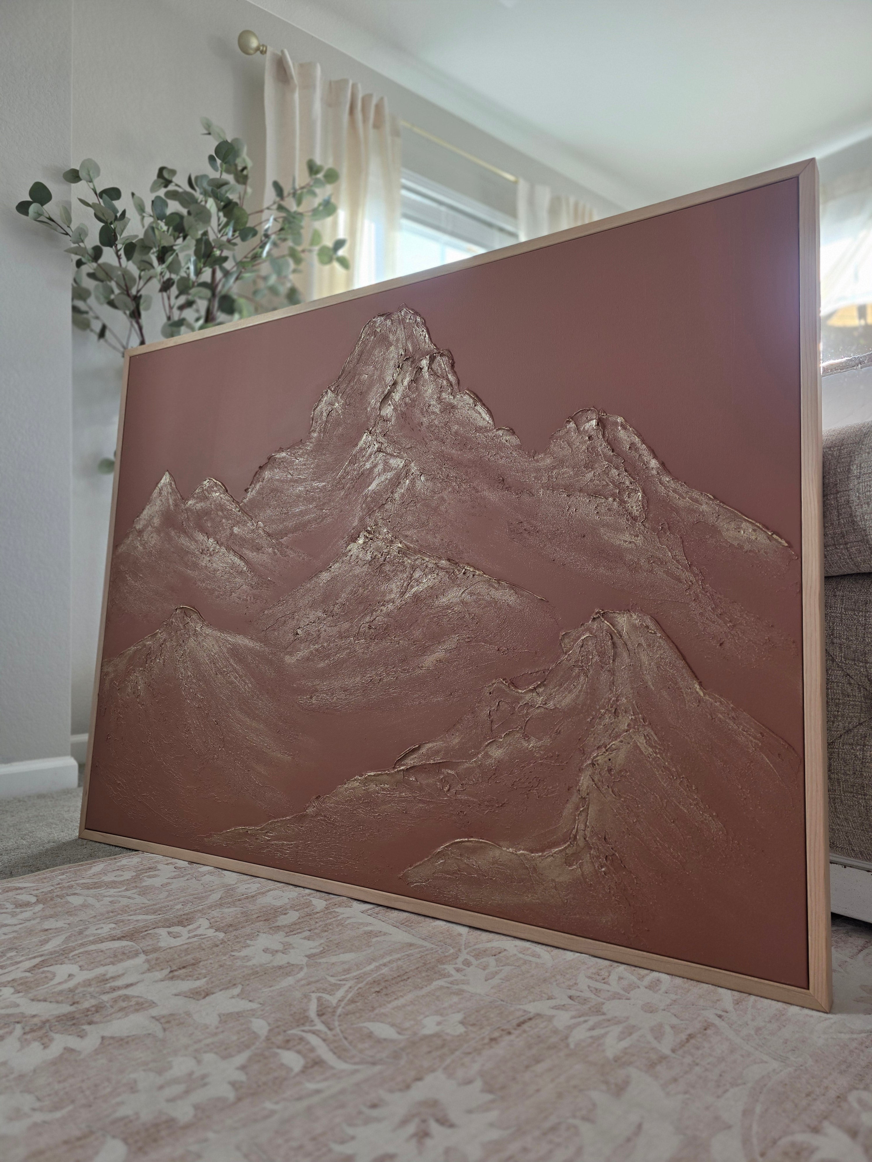 The Monumental Collection No. 13 - Large Textured Mountain Wall Art
