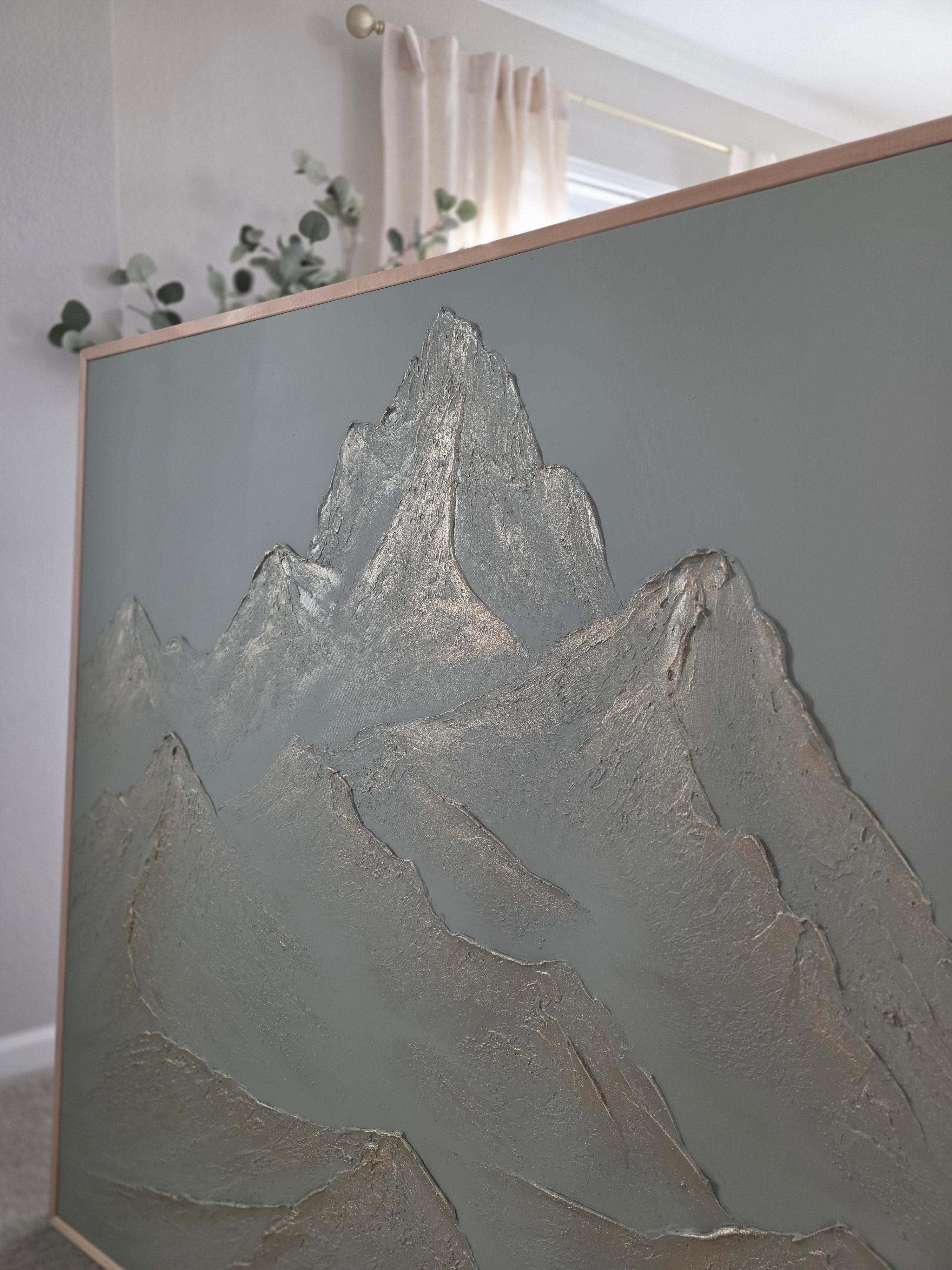 The Monumental Collection No. 14 - Large Textured Mountain Wall Art