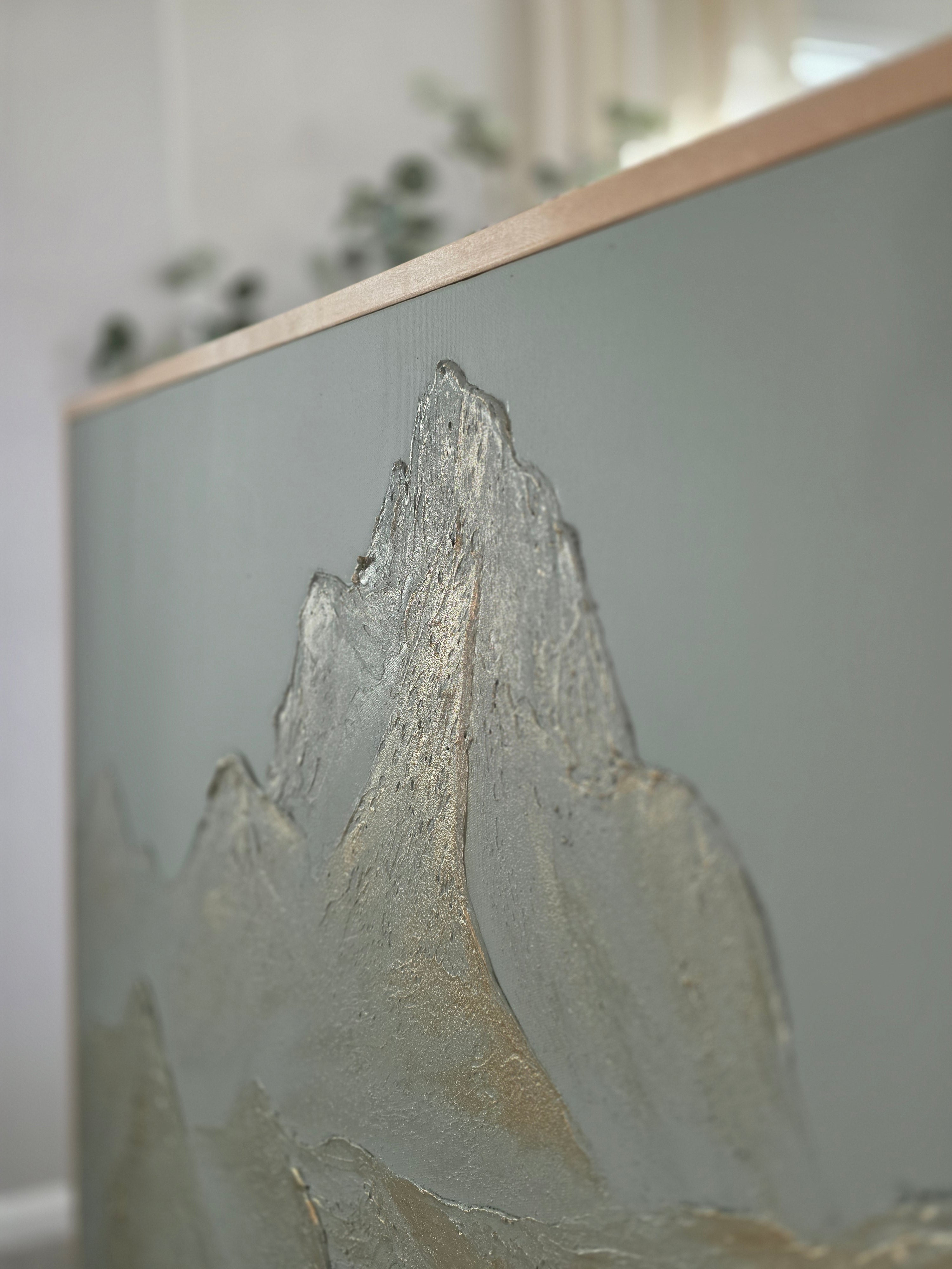 The Monumental Collection No. 14 - Large Textured Mountain Wall Art