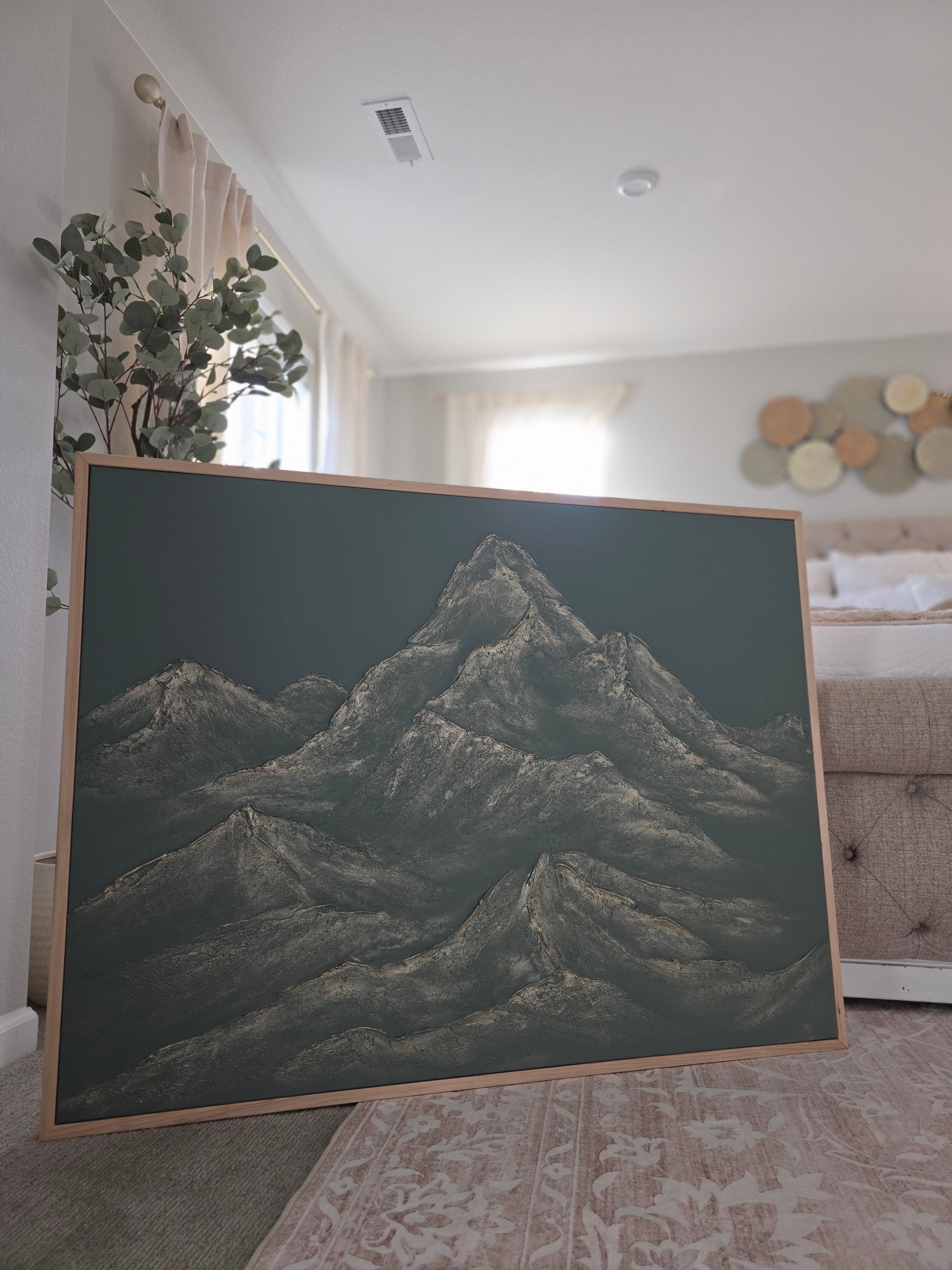 The Monumental Collection No. 15 - Large Textured Mountain Wall Art