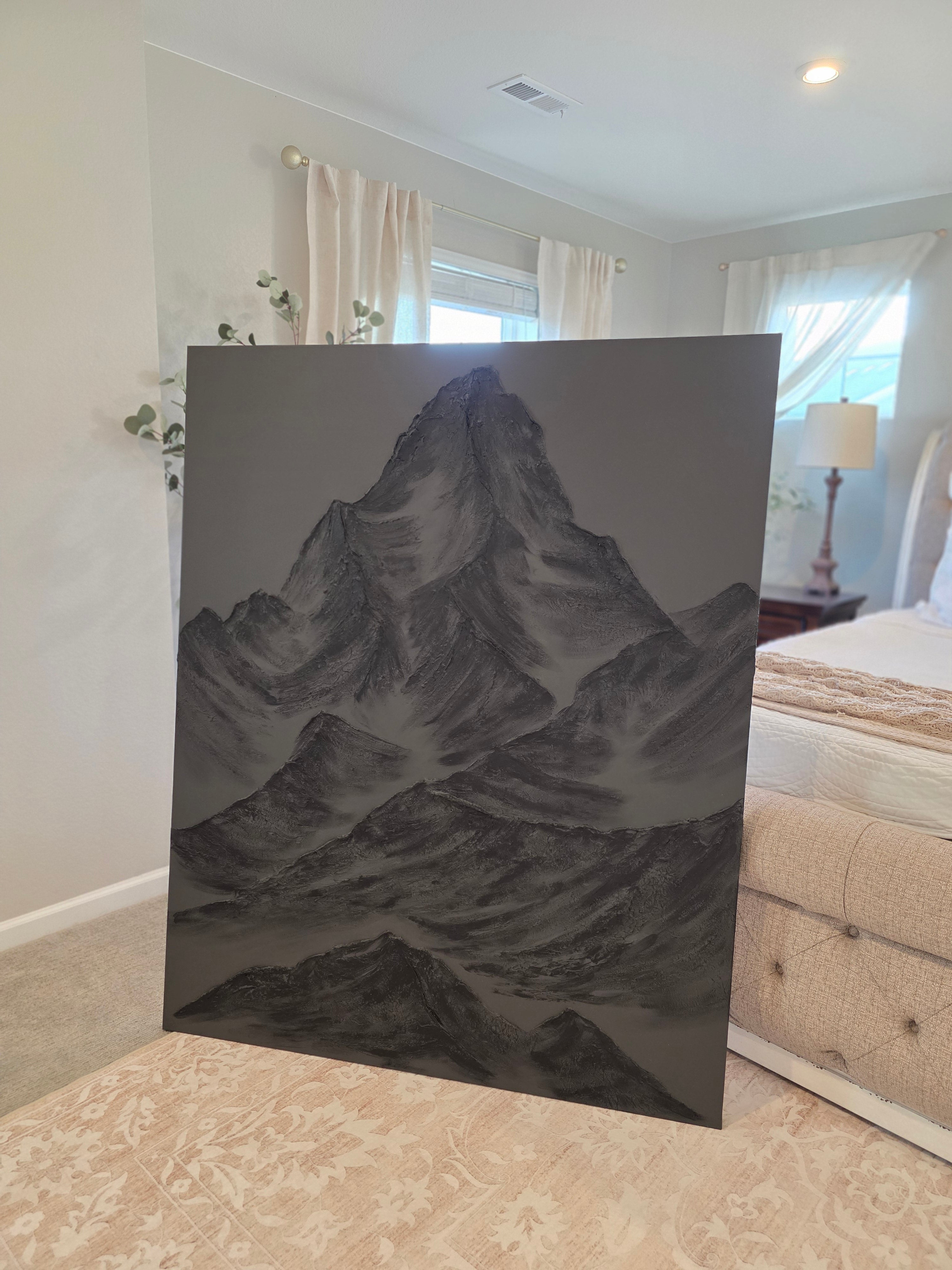 The Monumental Collection No. 19 - Large Textured Mountain Wall Art
