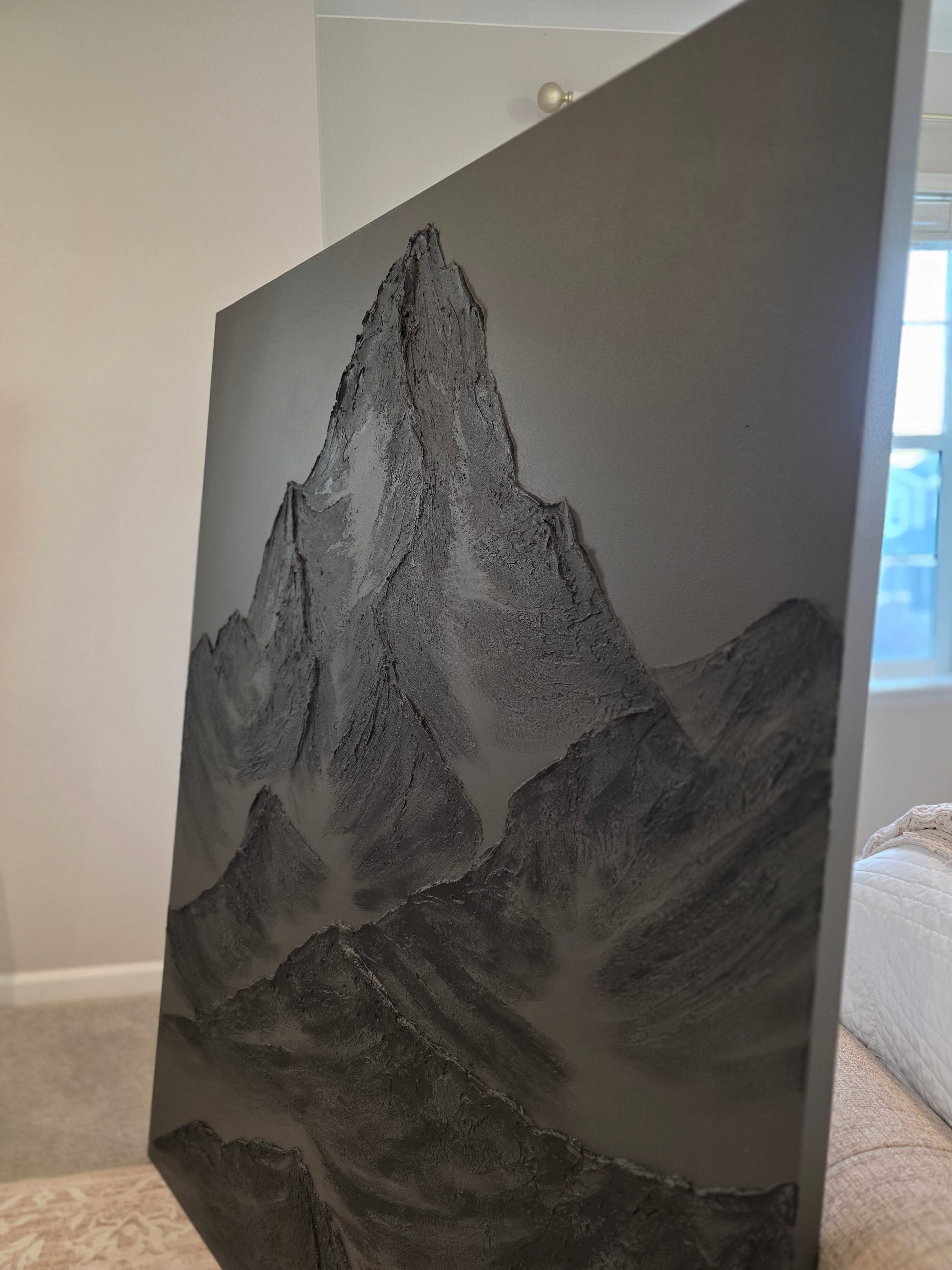 The Monumental Collection No. 19 - Large Textured Mountain Wall Art